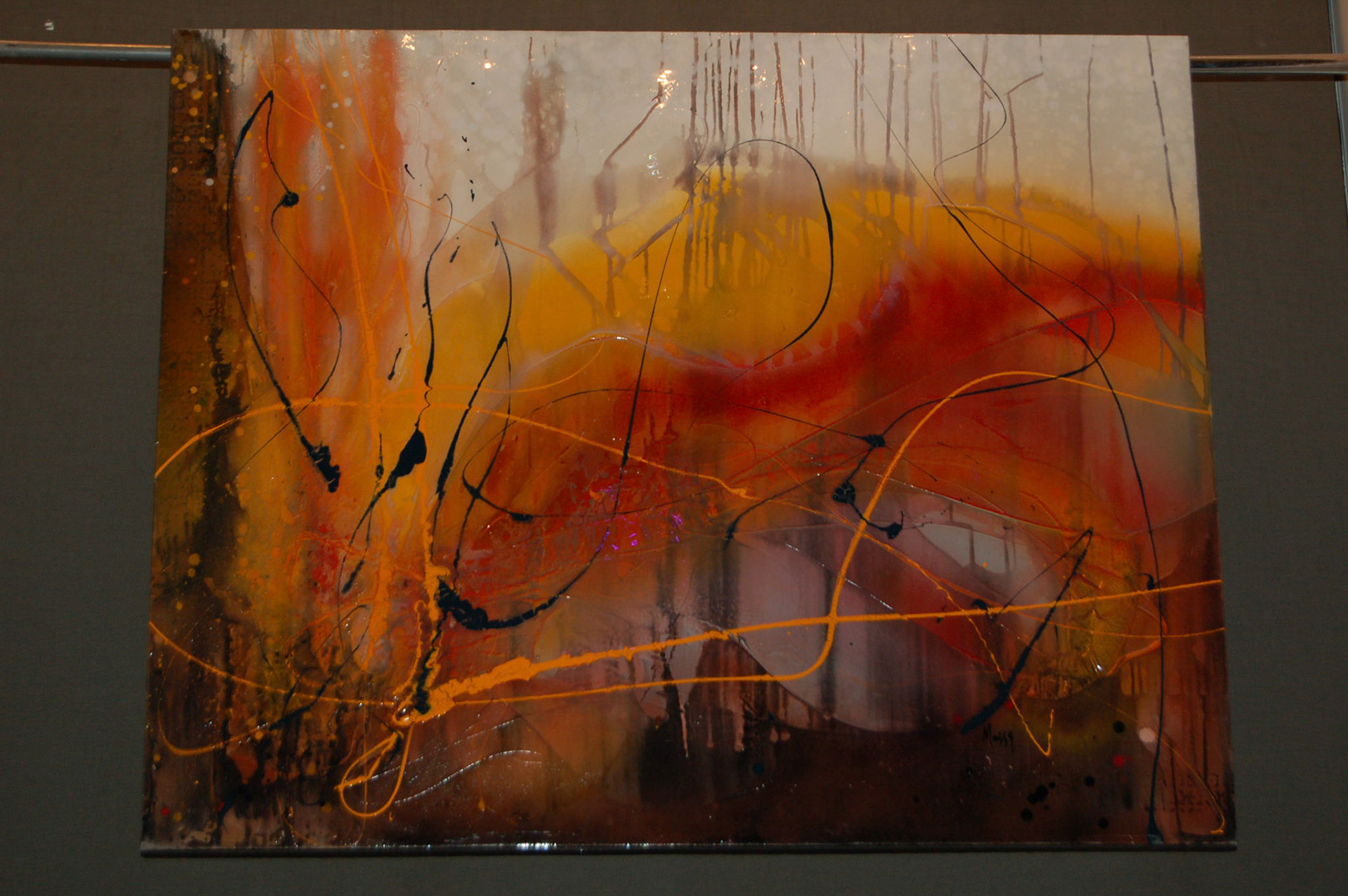 Sad to Know you're leaving - 48"x60" - Mixed media on canvas