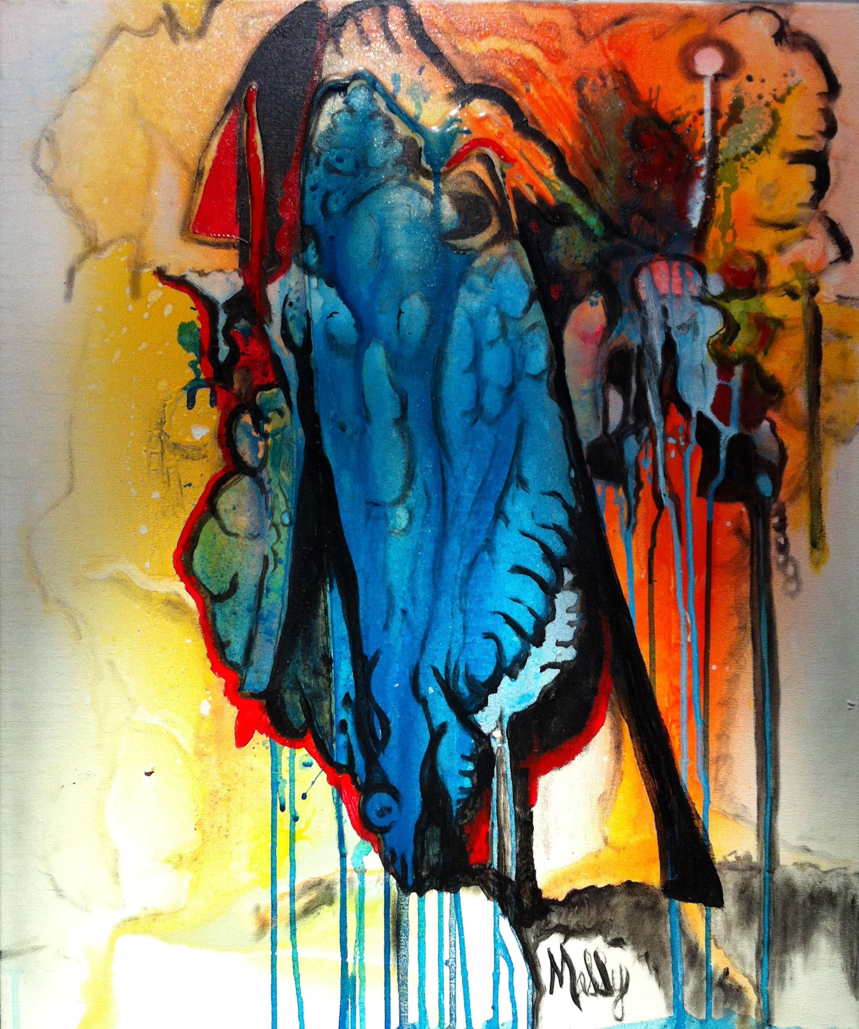 Lost - 30"x24" - Mixed media on canvas