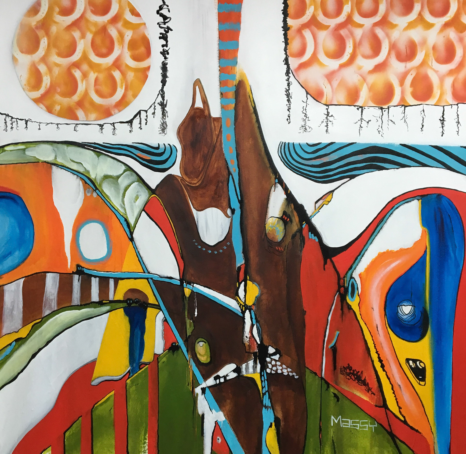 A Horse with no name - 72"x72" - Mixed media on canvas