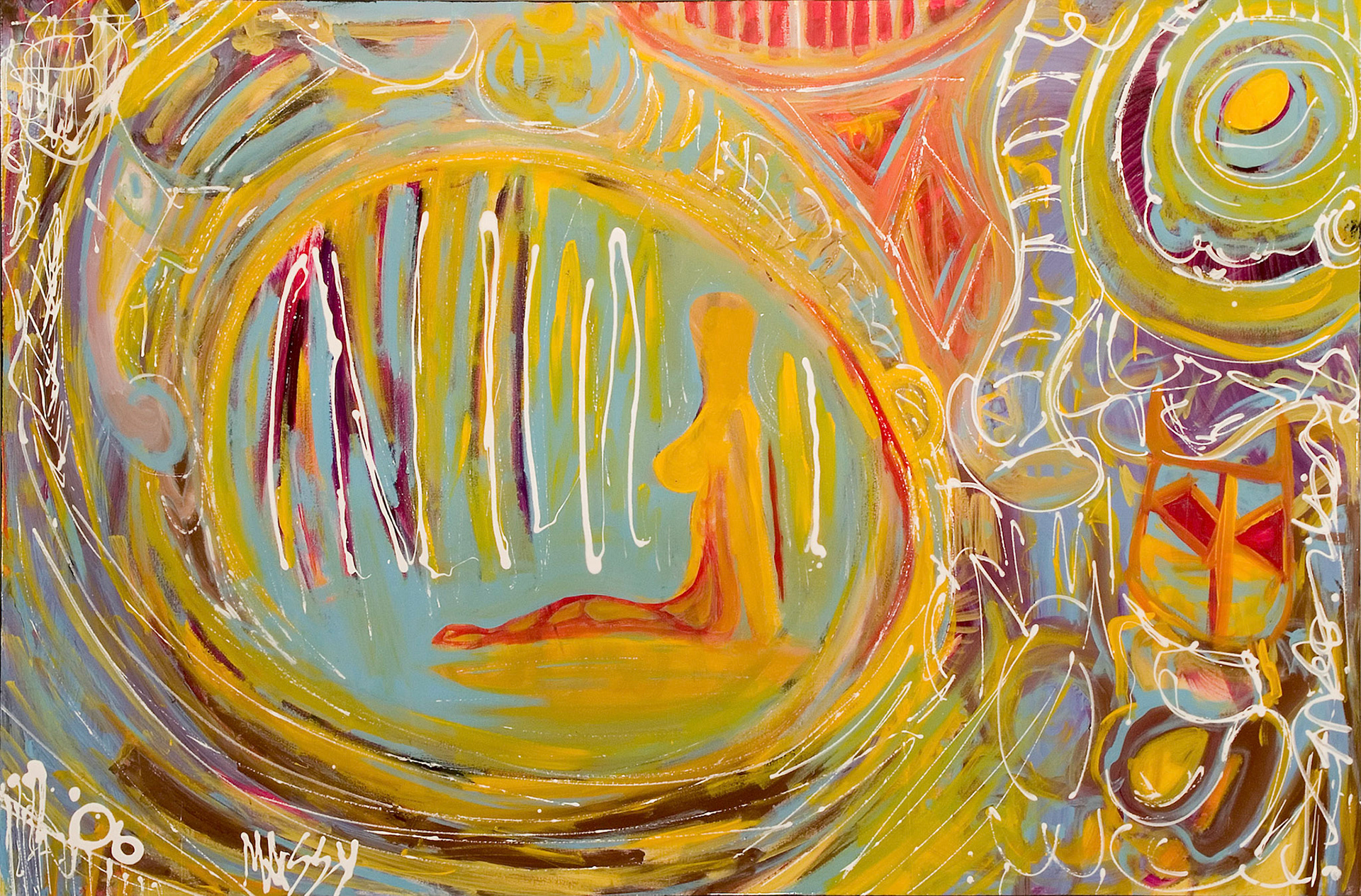 Waiting for May - 48"x72" - Mixed media on canvas + Resin