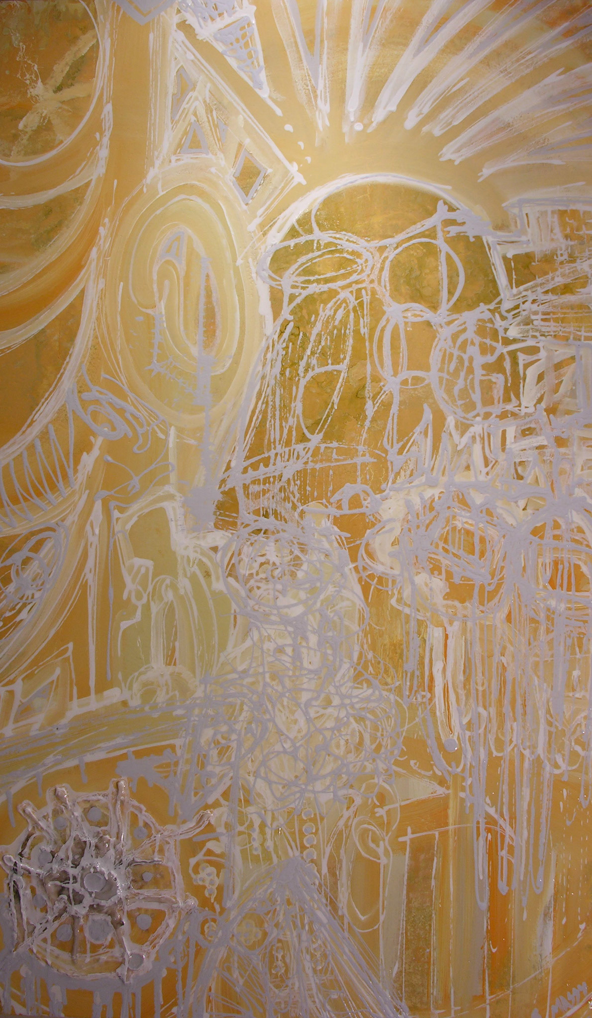 Stonedhenge - 60"x40" - Mixed media on canvas + Resin