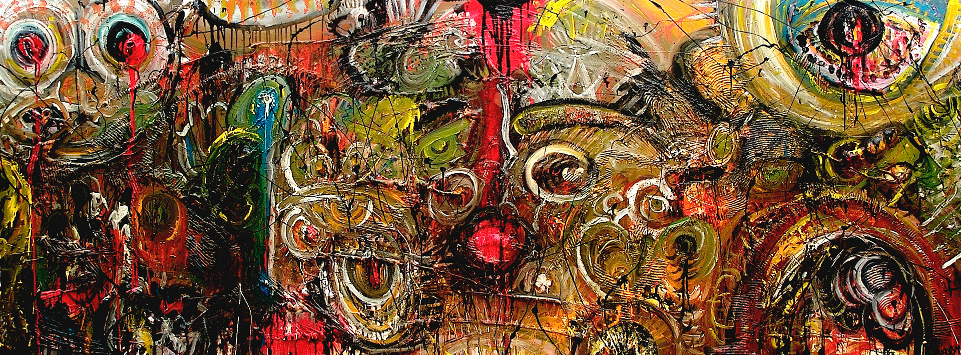 The Amanite Fly Killer -  36"x96" - Mixed media on canvas