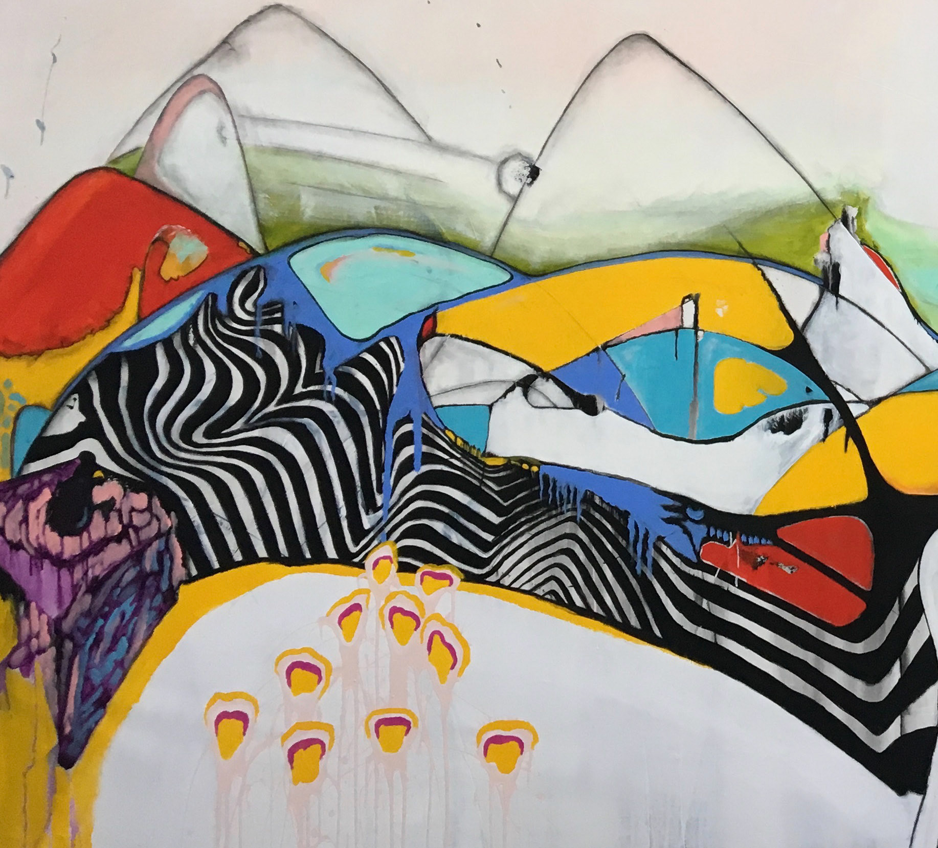 The Way to Shambhala - 54”x126” - Mixed media on canvas