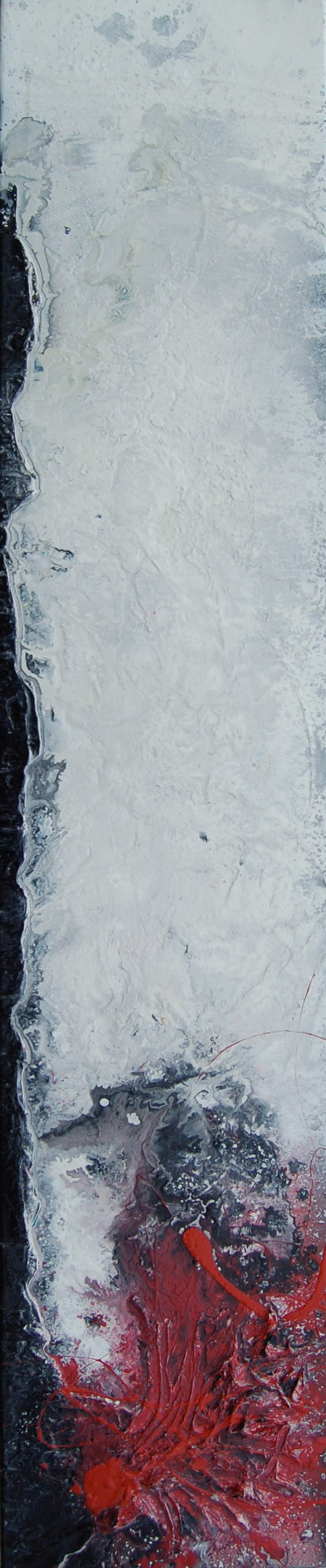 FireFox - 48"x12" - Mixed Media on canvas