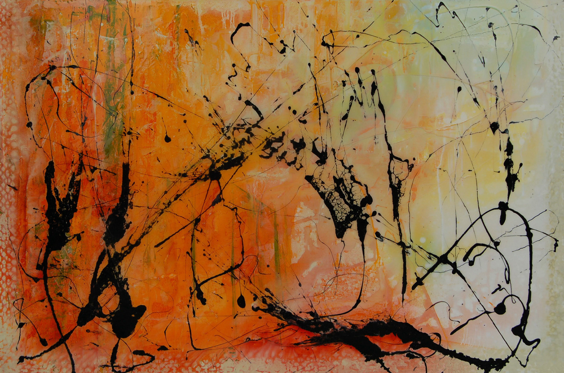Follow The Sun 'Till Night - 48"x72" - Mixed Media on canvas