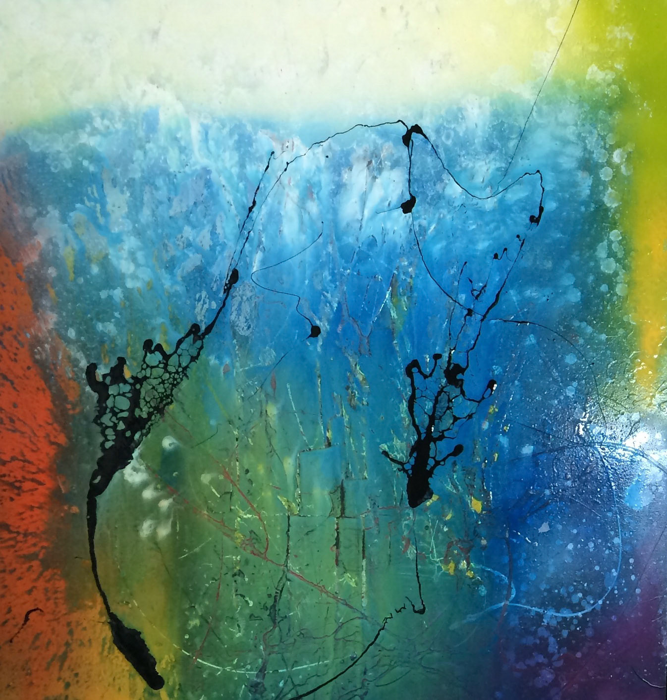 The End of Sunday - 48"x48" - Mixed media on canvas