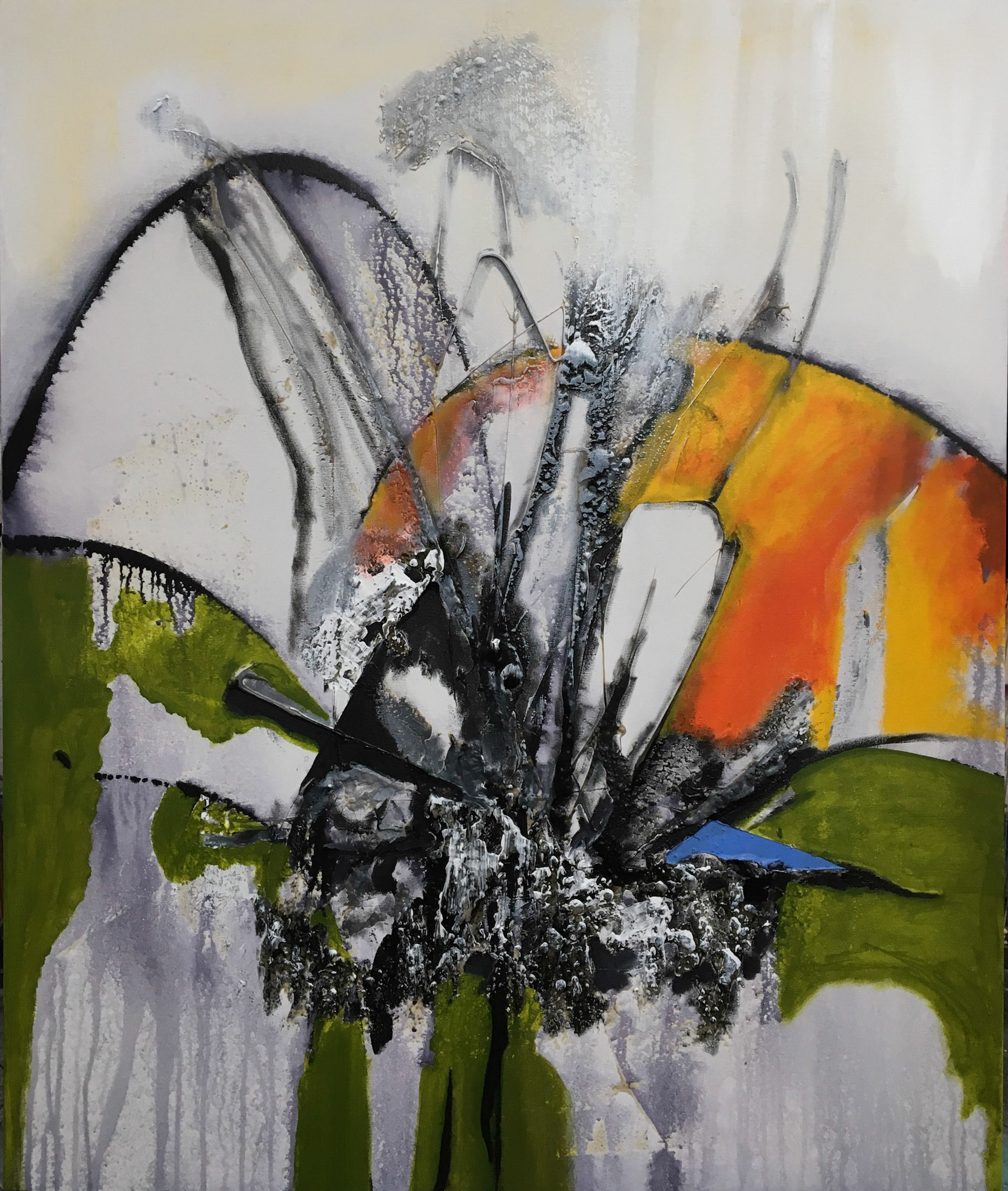 It’s a Beautiful Green Leaf Day - 36”x30” - Mixed media on canvas