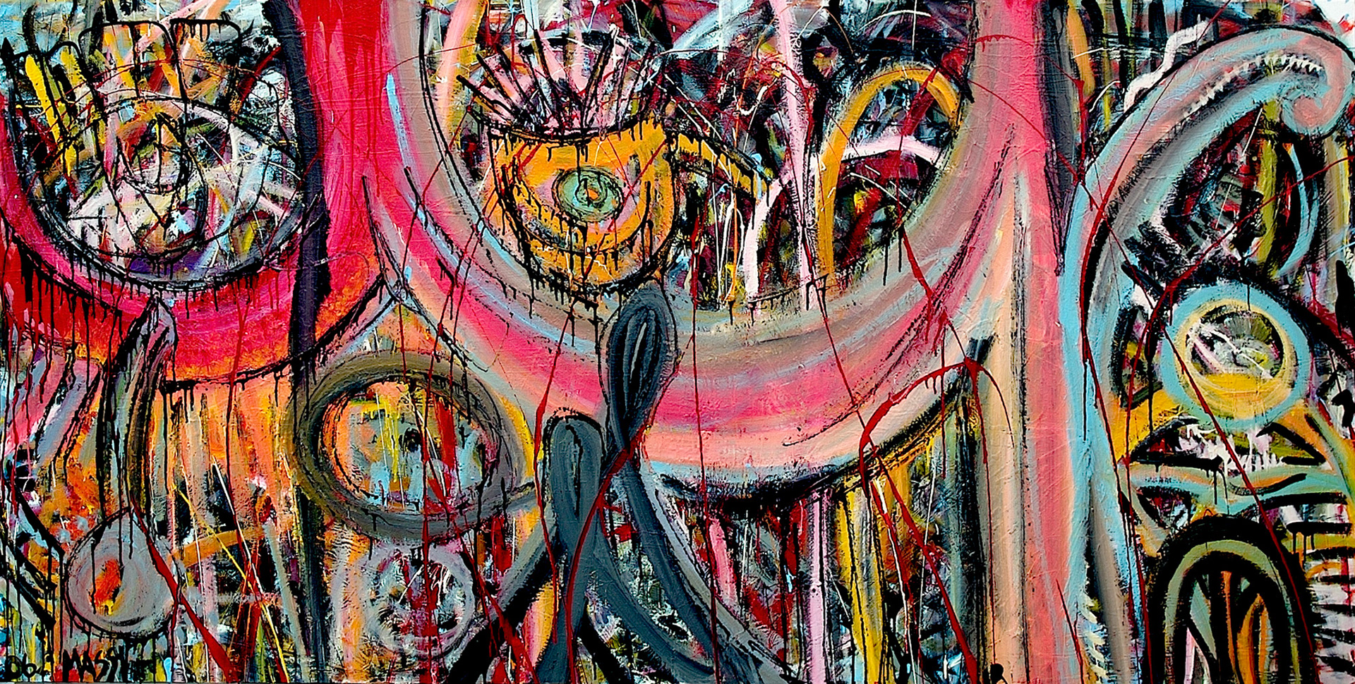 Ride With Me - 48"x96" - Mixed media on canvas