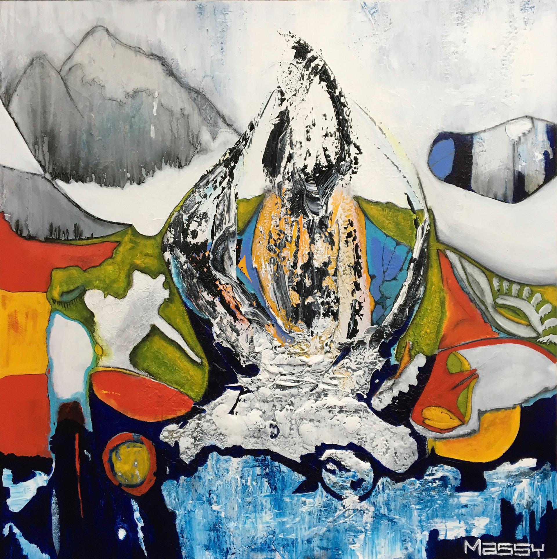 The Key to The Universe - 48"x48" - Mixed media on canvas
