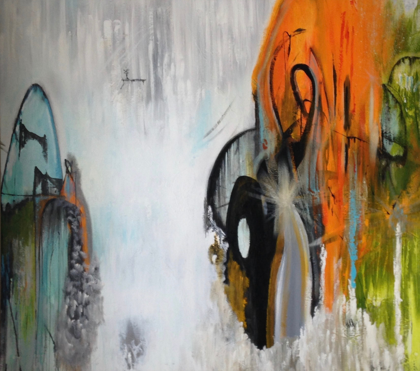 Echoes of Silence - 72"x88'' - Mixed media on canvas