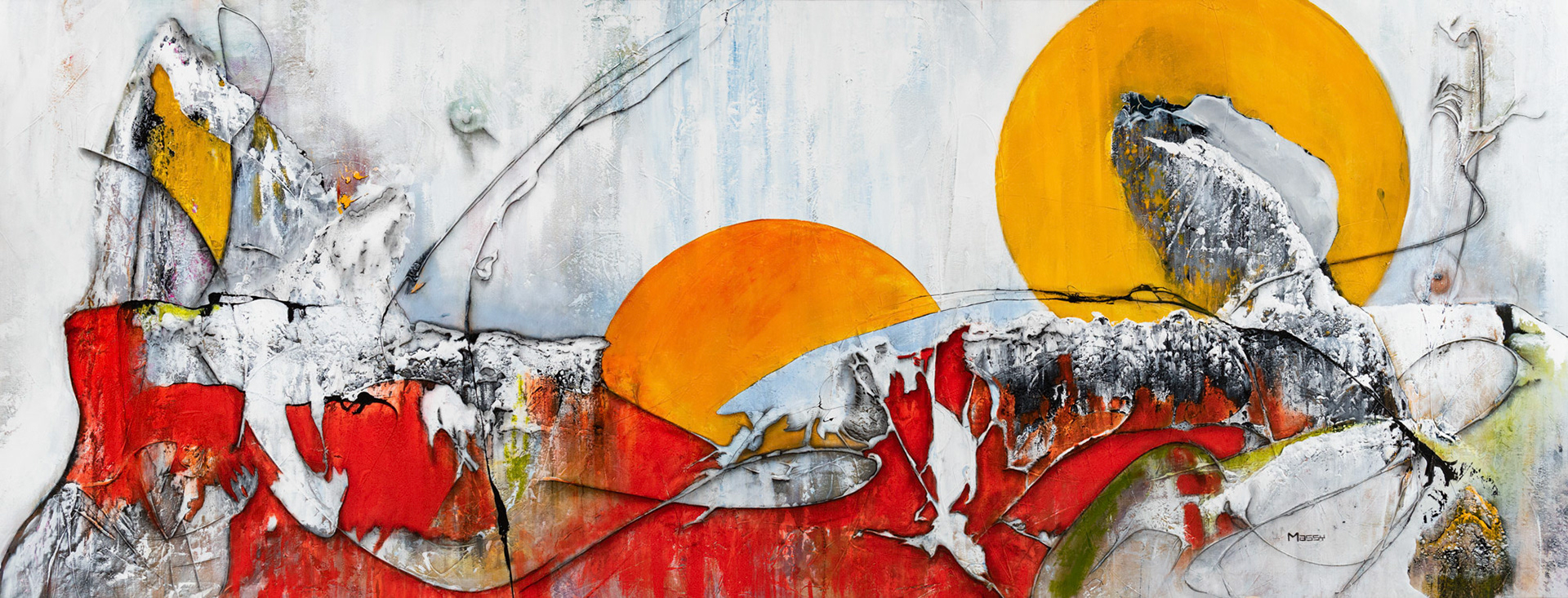 Nibiru - 60"x144" - Mixed media on canvas