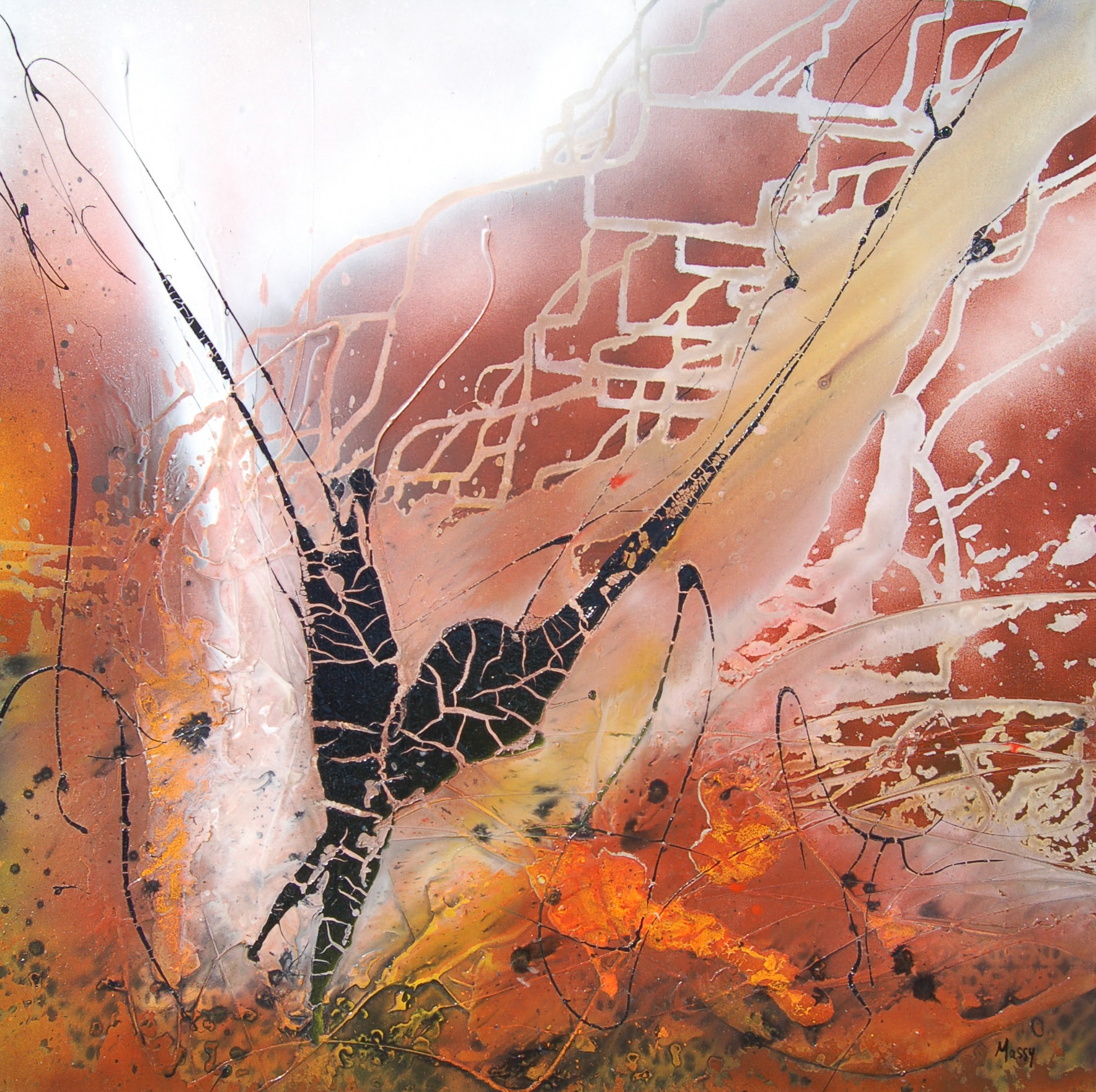 Say Me - 40"x40" - Mixed media on canvas