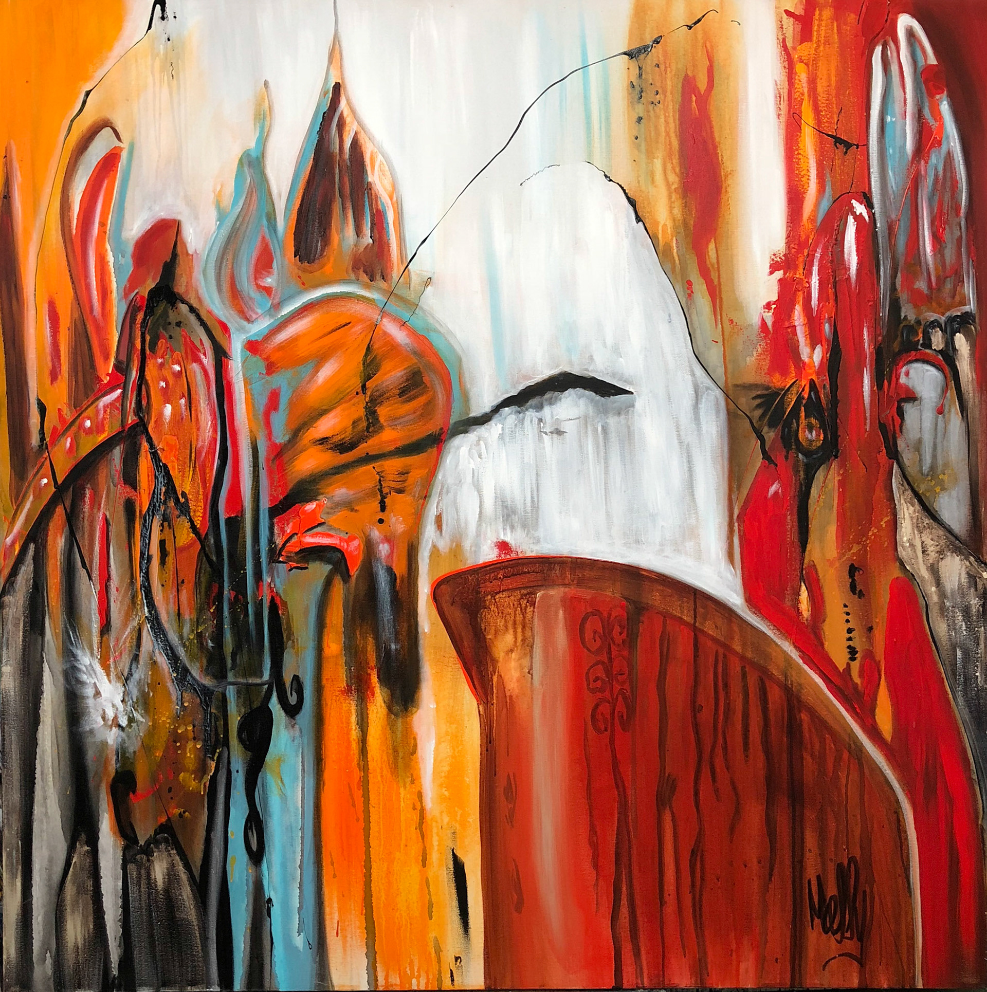 Sometimes I feel so Deserted - 60"x60" - Acrylic on canvas