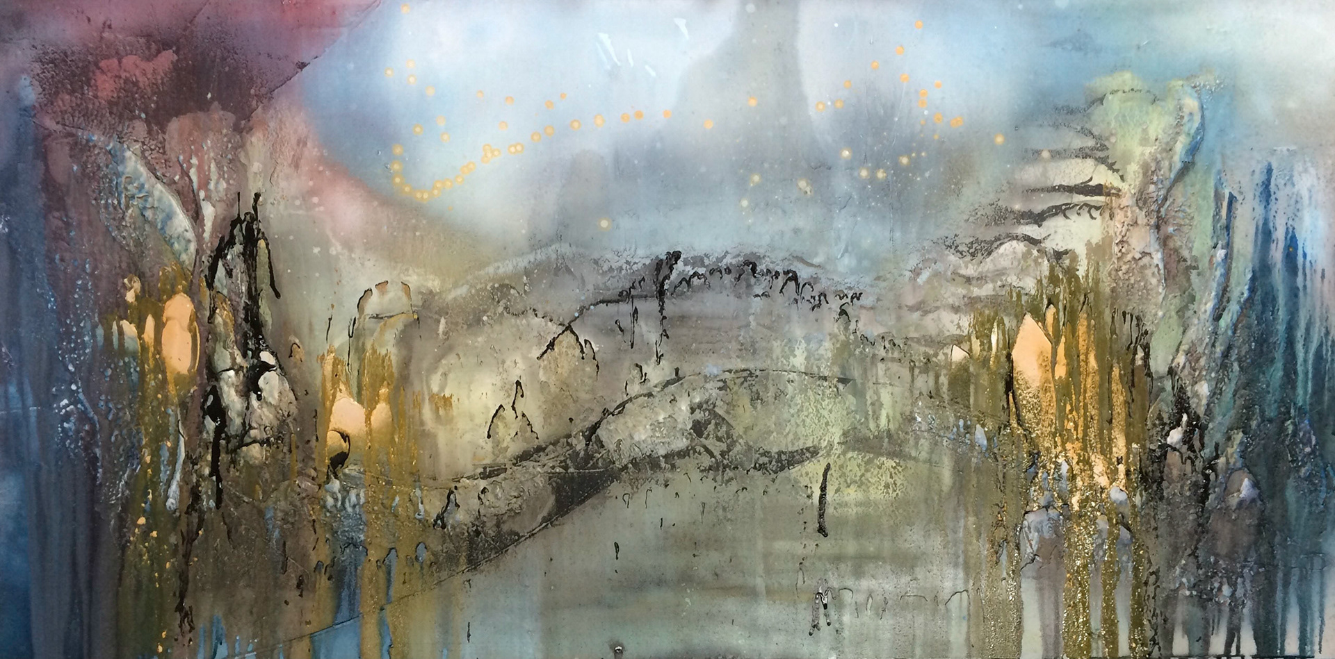 It's always great to be here - 36"x72" - Mixed media on canvas