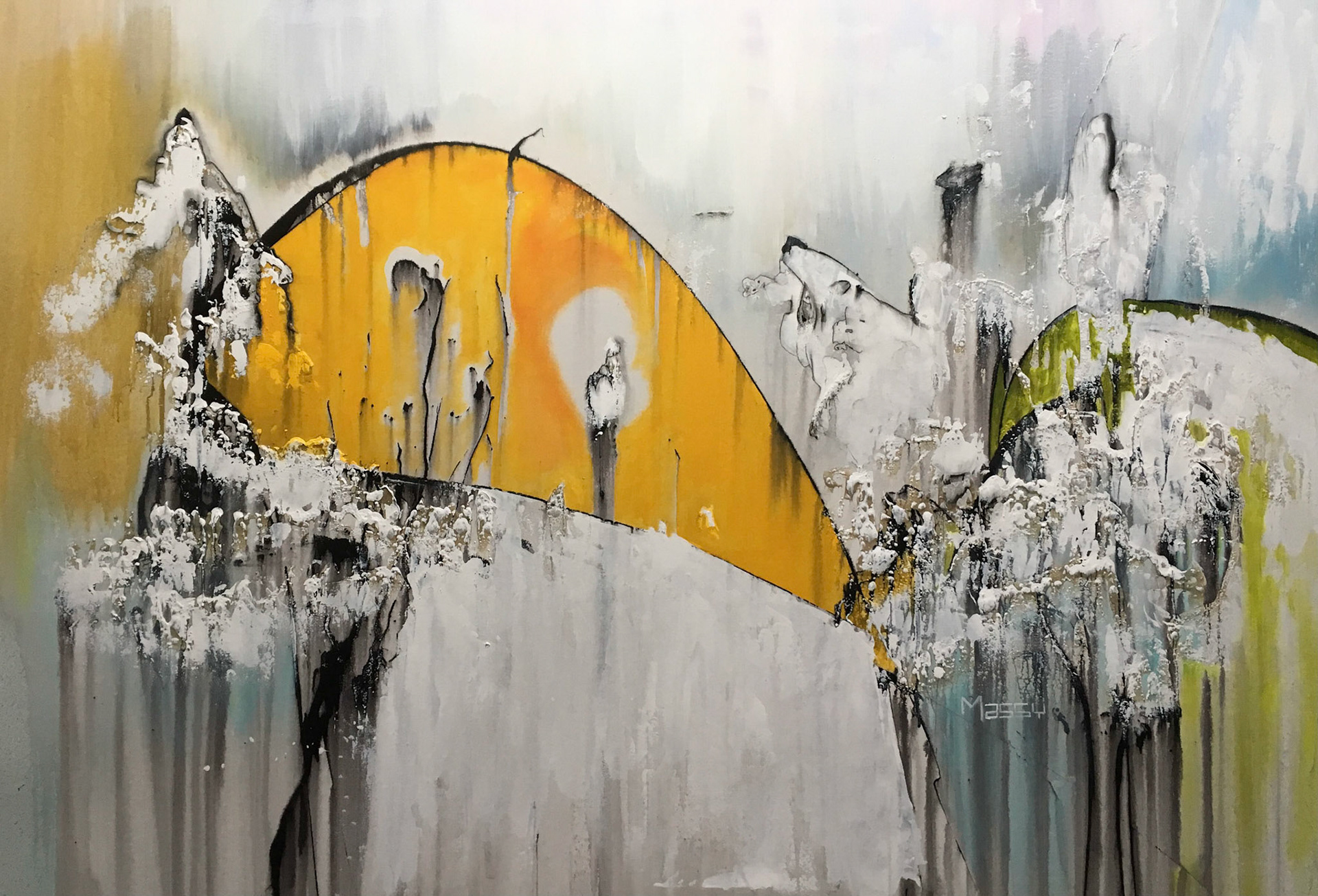 Mother of the Mysteries - 50"x89" - Mixed media on canvas