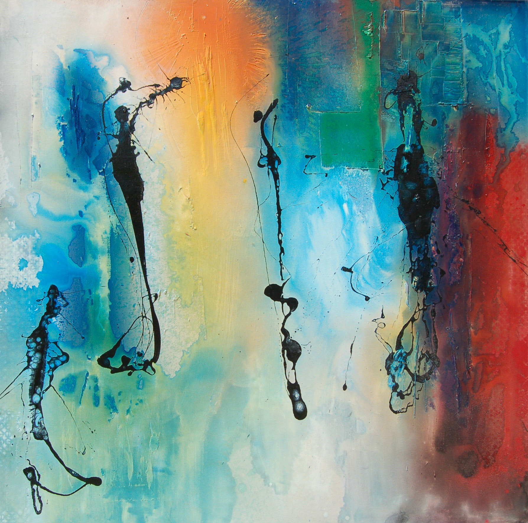Eternity 1 - 72"x72" - Mixed media on canvas