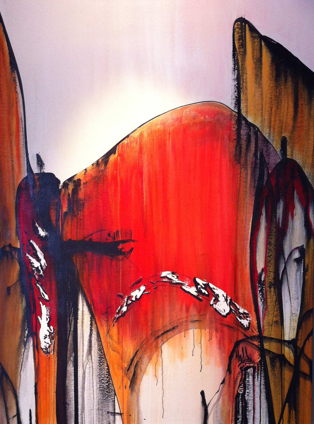 Misty Mountains of Eldorado (segundo) - 48"x36" - Mixed media on canvas