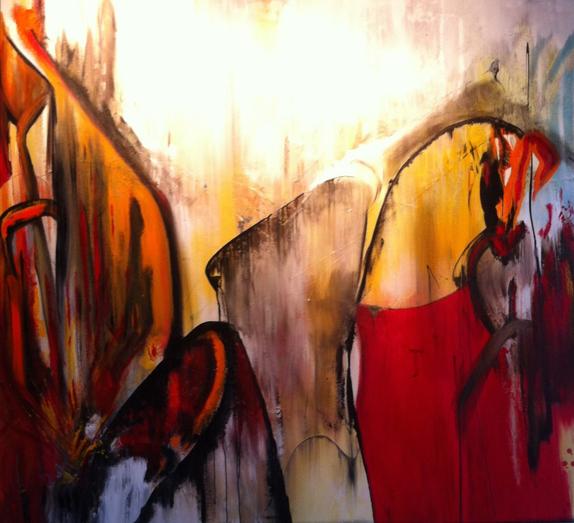 The Mountains of Deception - 60"x72" - Mixed Media on canvas
