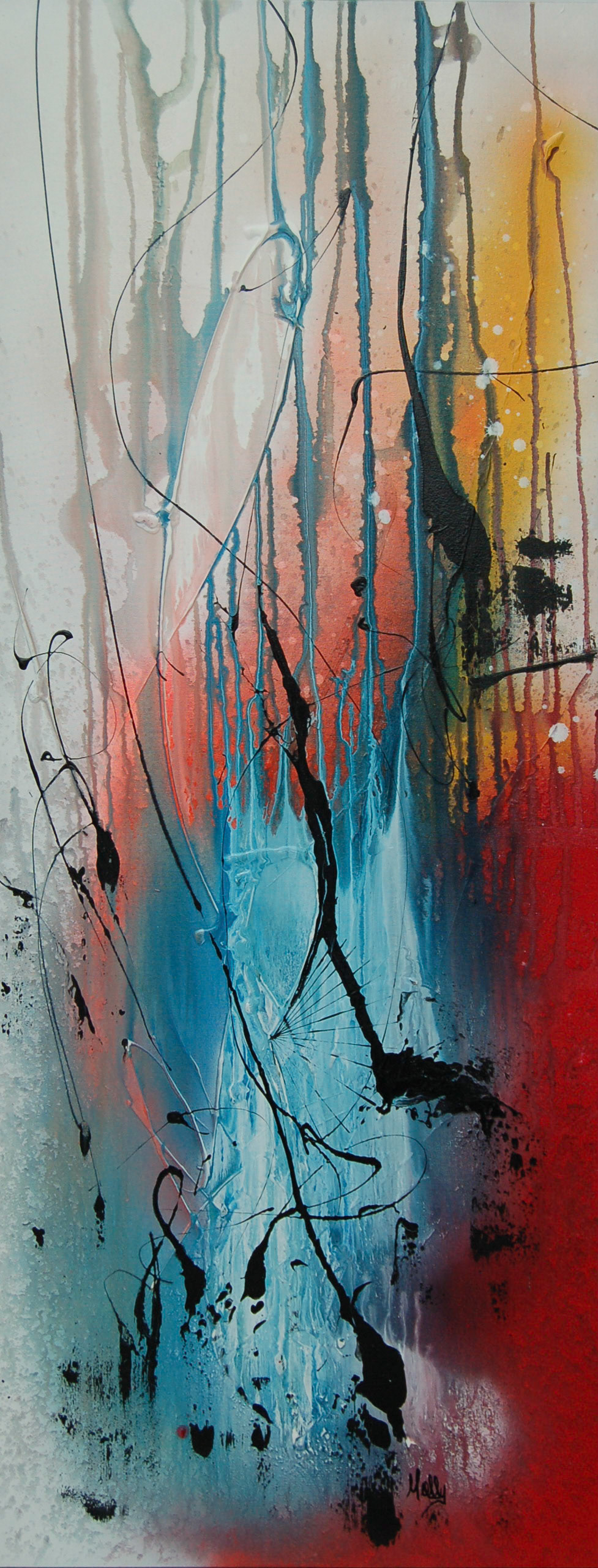 Still not over - 60"x24" - Acrylic and aerosol on canvas