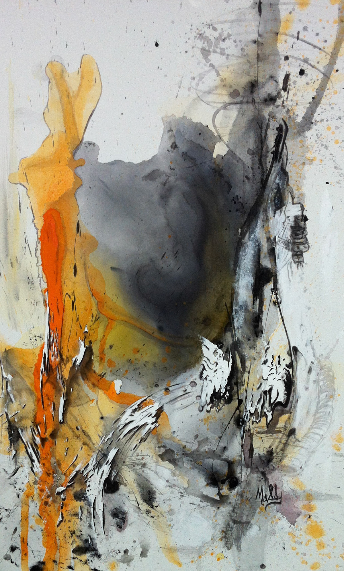 Magnetic Soul - 48"x24" - Mixed media on canvas