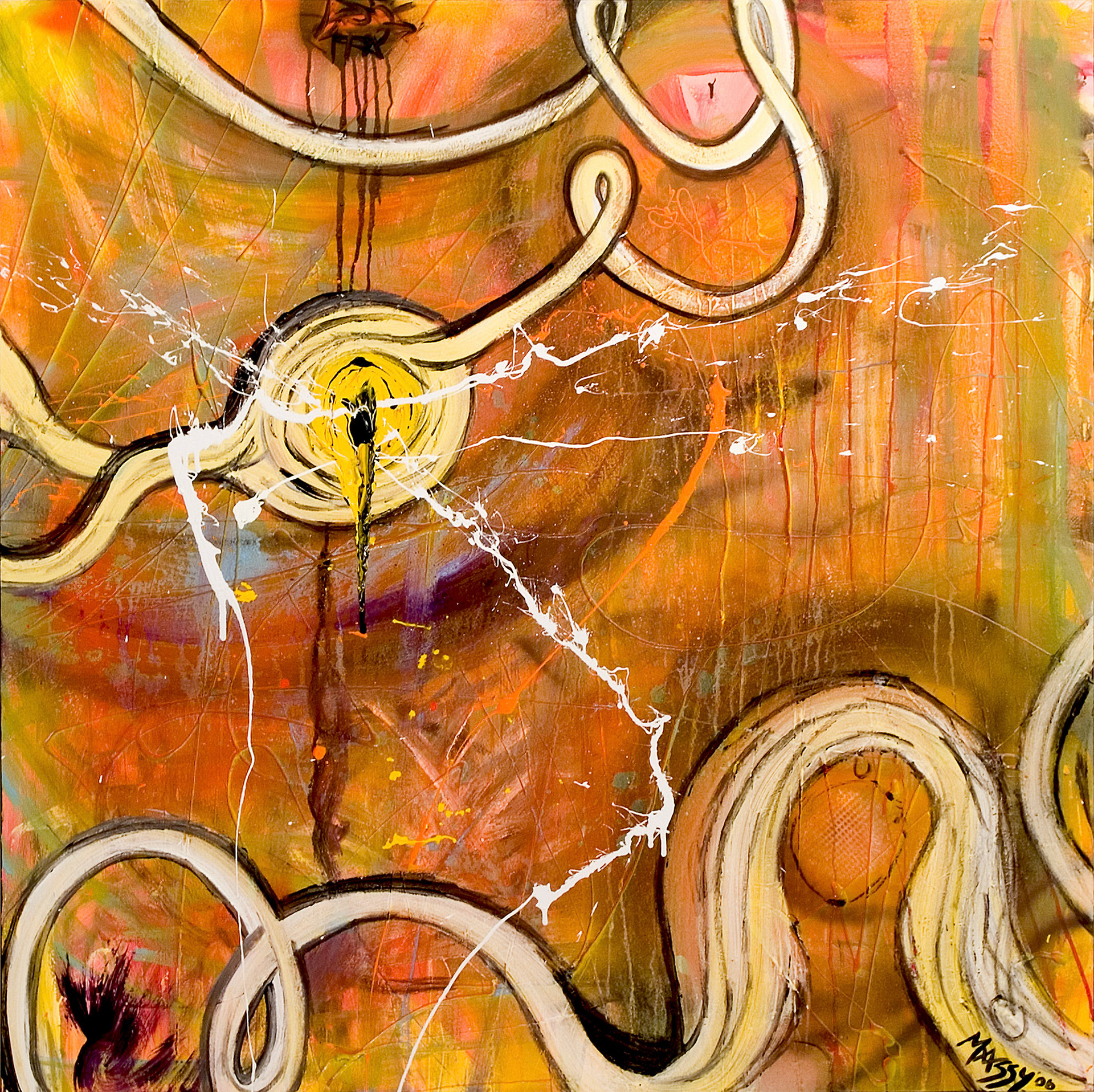 Sans Titre - 36"x36" - Mixed media on canvas