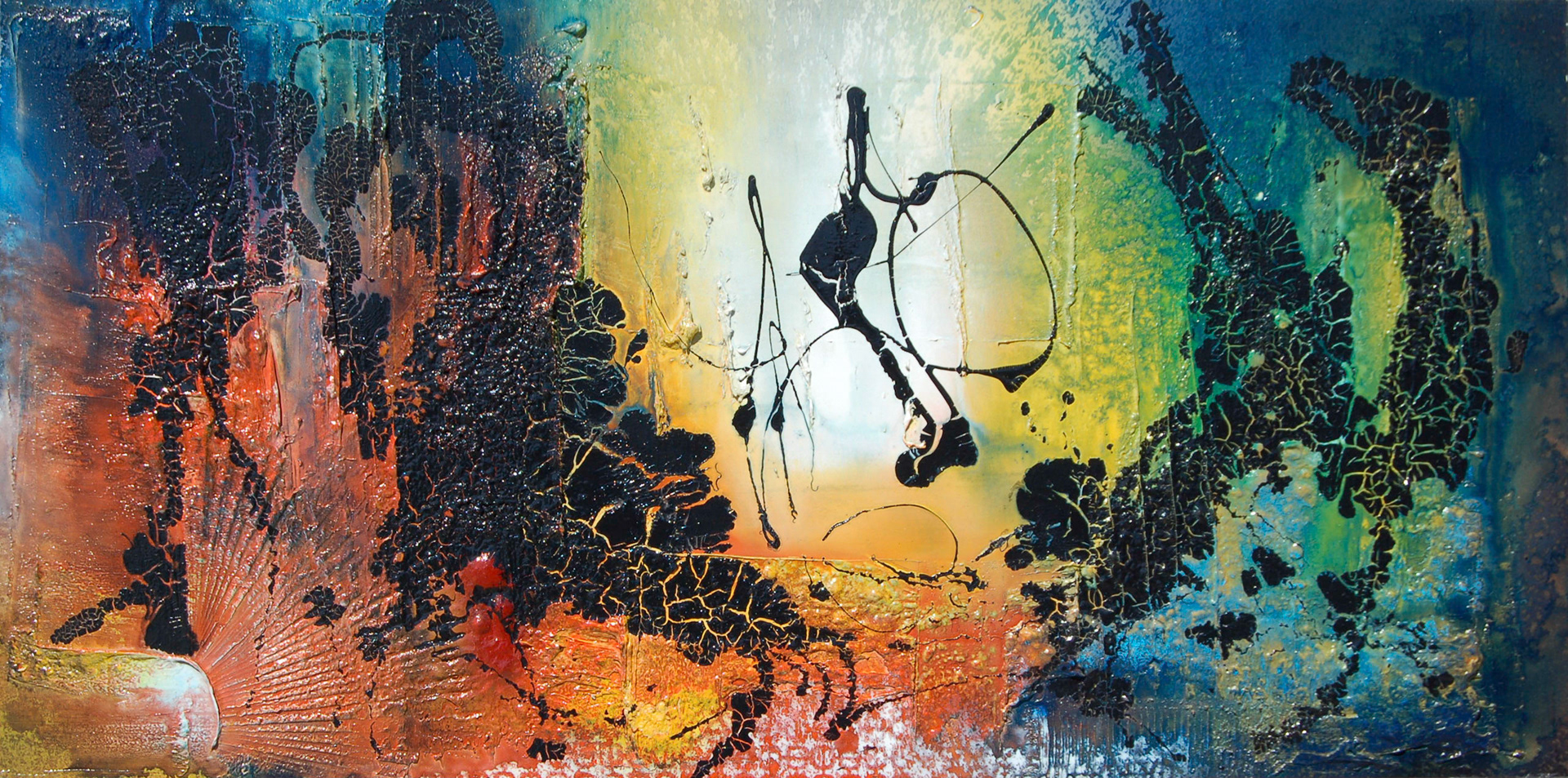 The Garden of Creation - 30"x60" - Mixed media on canvas