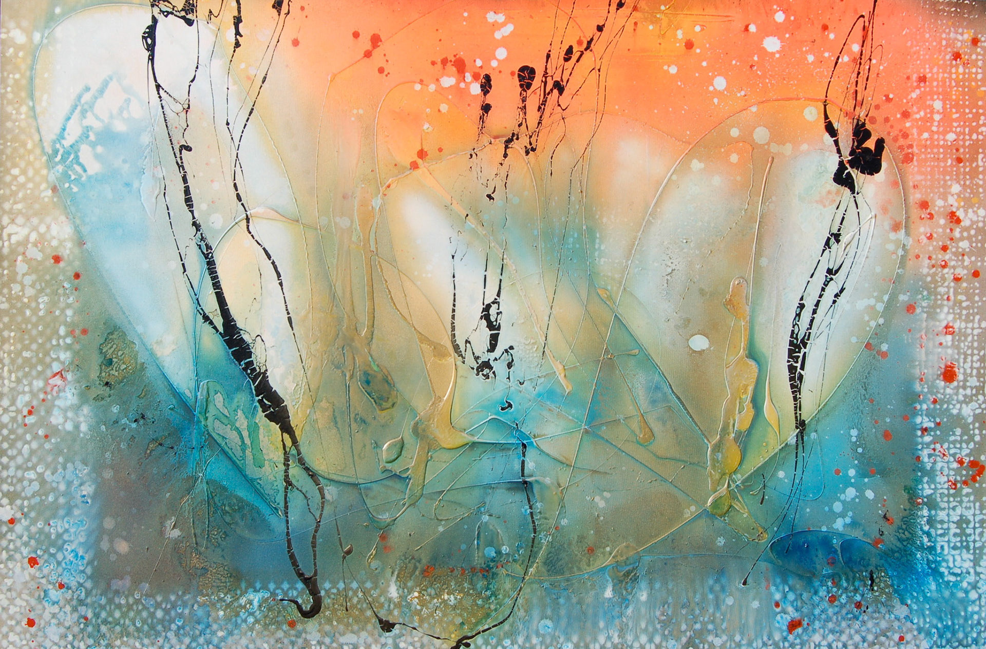 In Between Dreams - 48"x72" - Mixed media on canvas