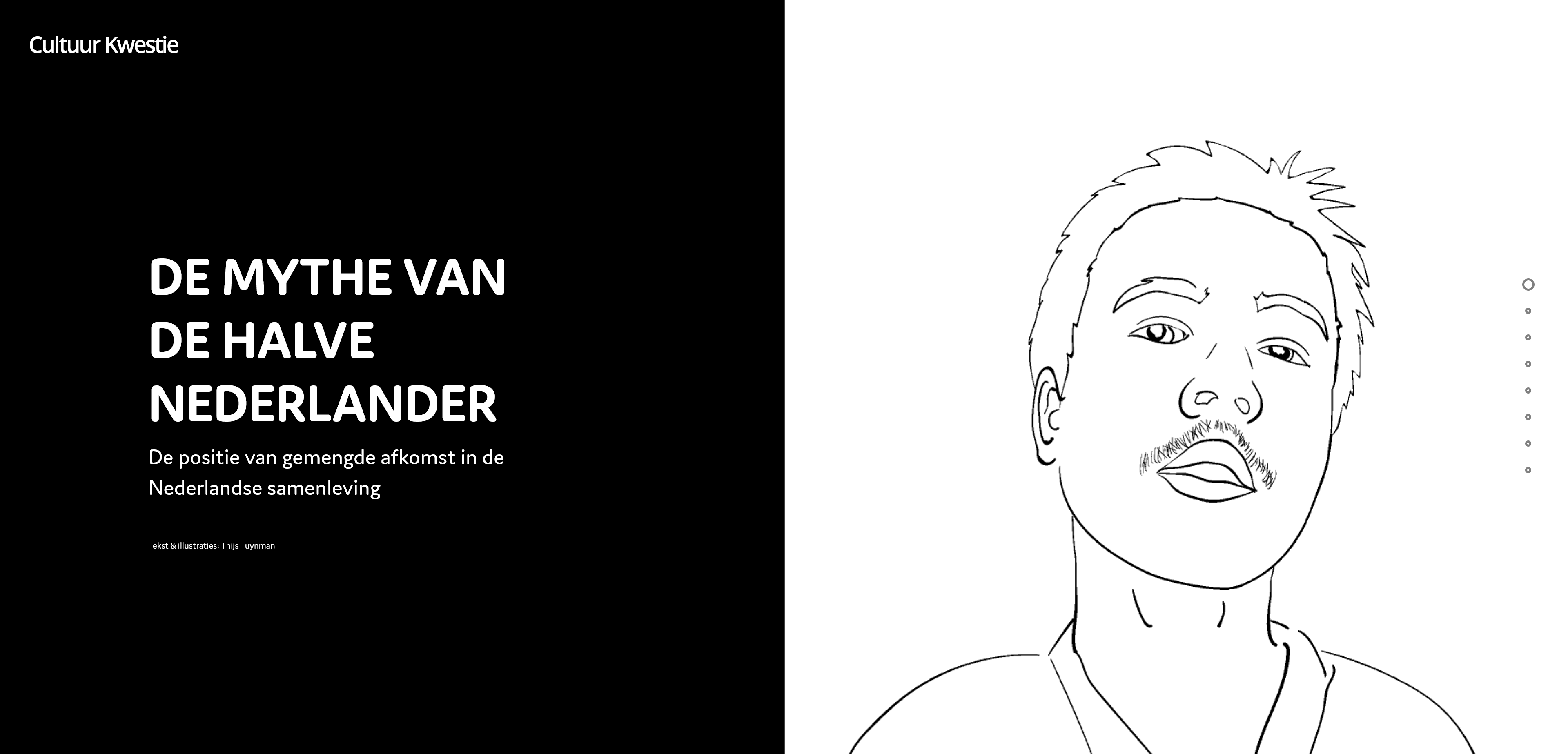 De mythe van de halve Nederlander is de webdocumentaire van Thijs Tuynman over een dubbele afkomst.