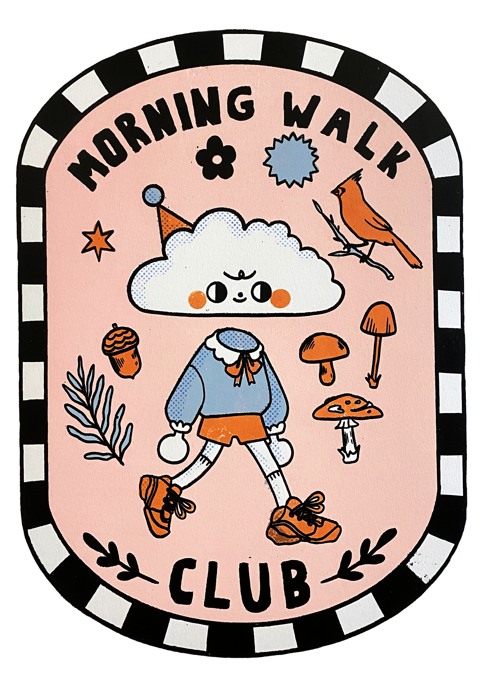 Morning Walk Club Screenprint 