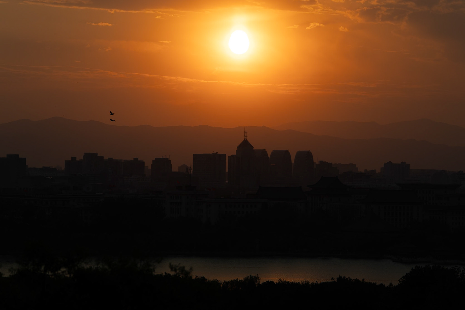 Sunset from Jingshan Park, Beijing