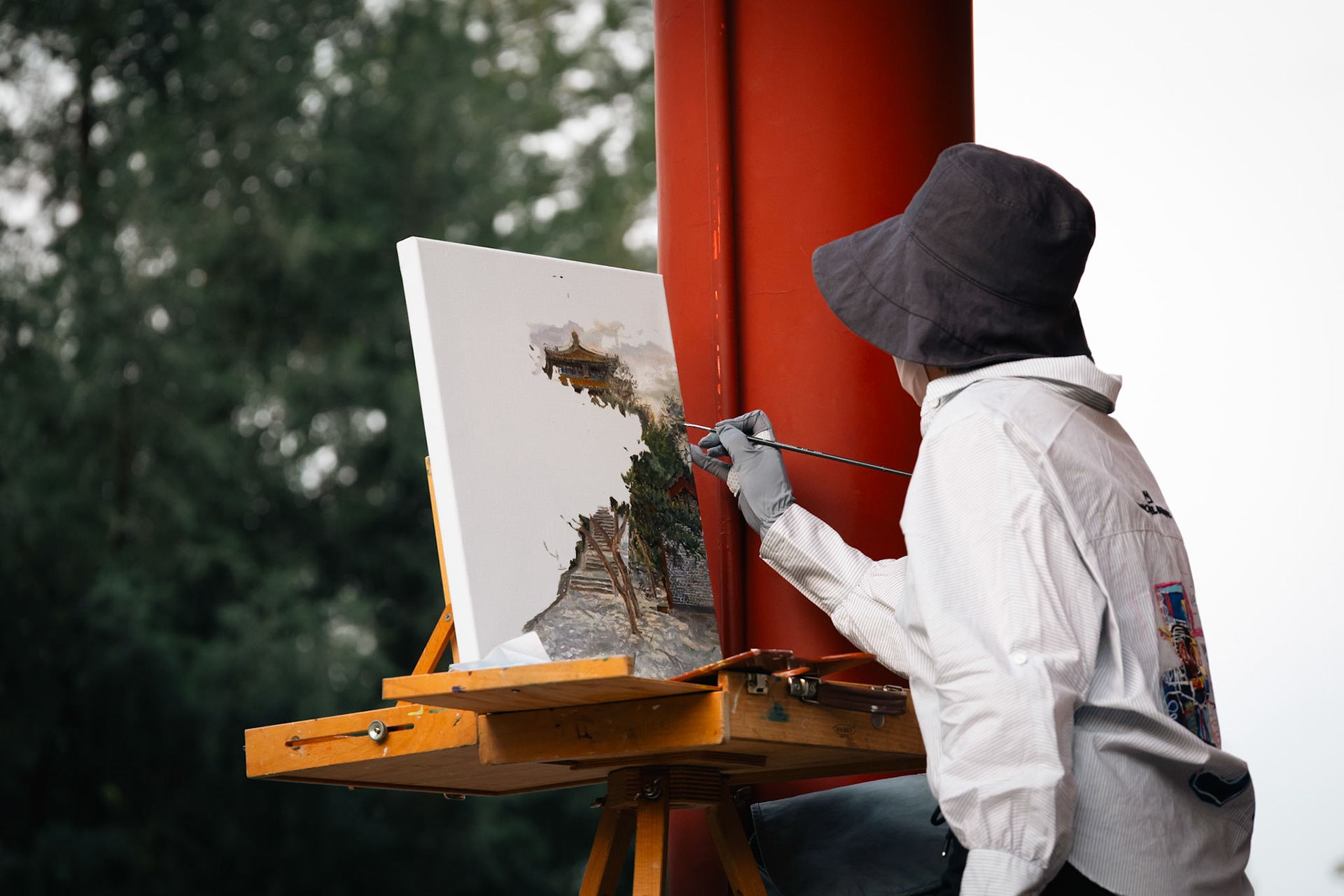 Painter at Jingshan Park, Beijing