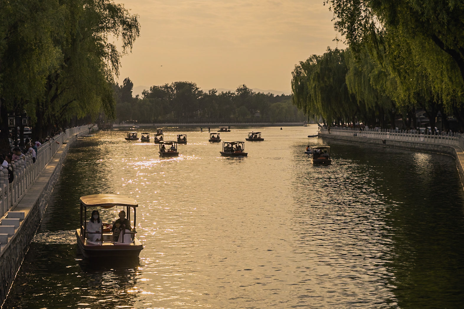 Sunset over Houhai Lake, Beijing