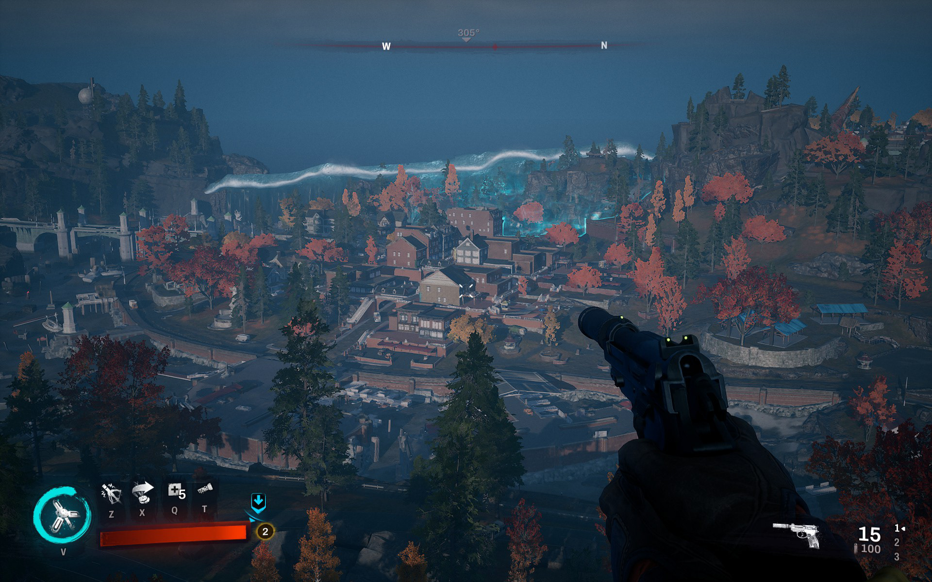 Zoomed in view of the unloaded level.