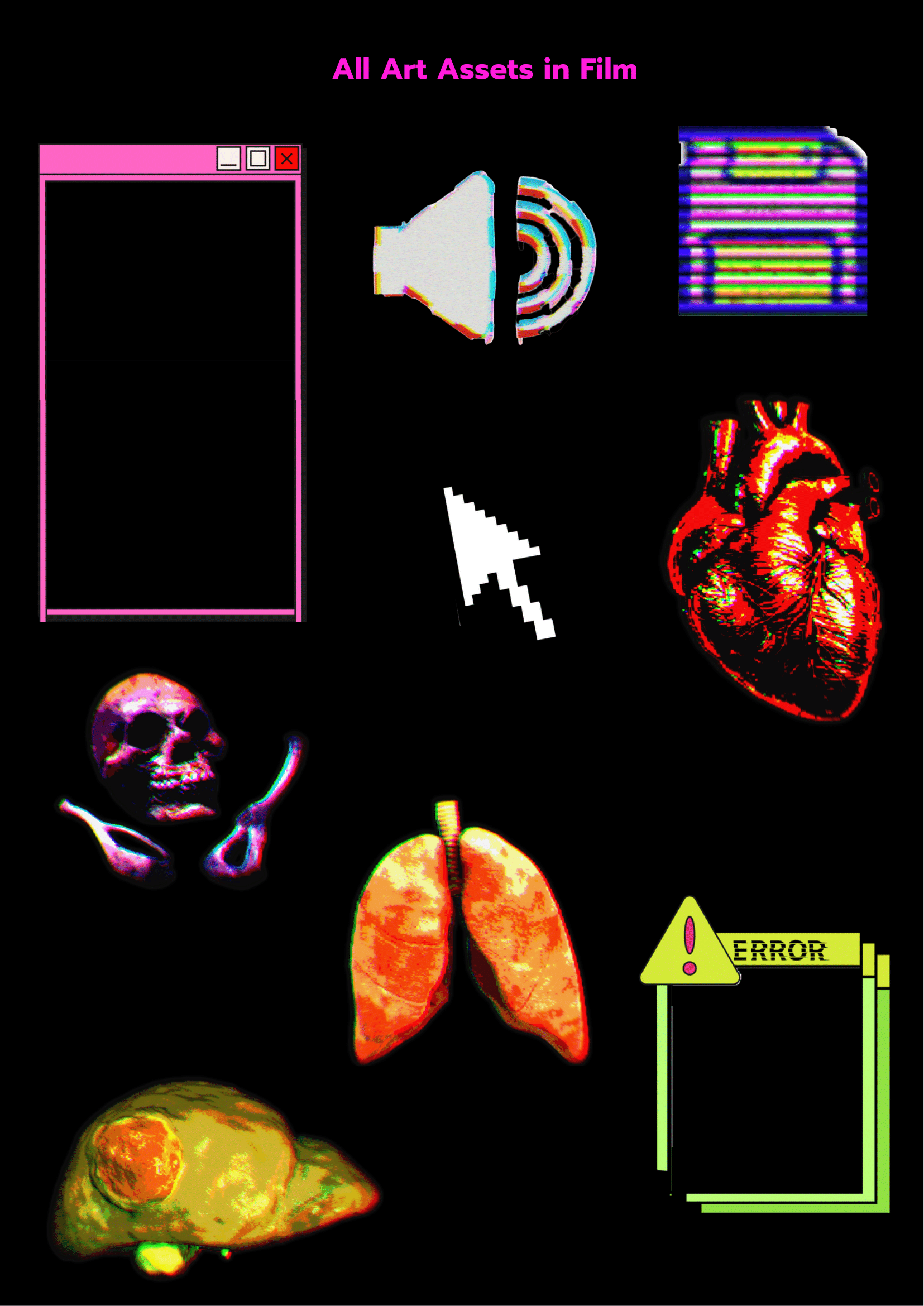 These are all the art assets apparent in Digital Girl World.