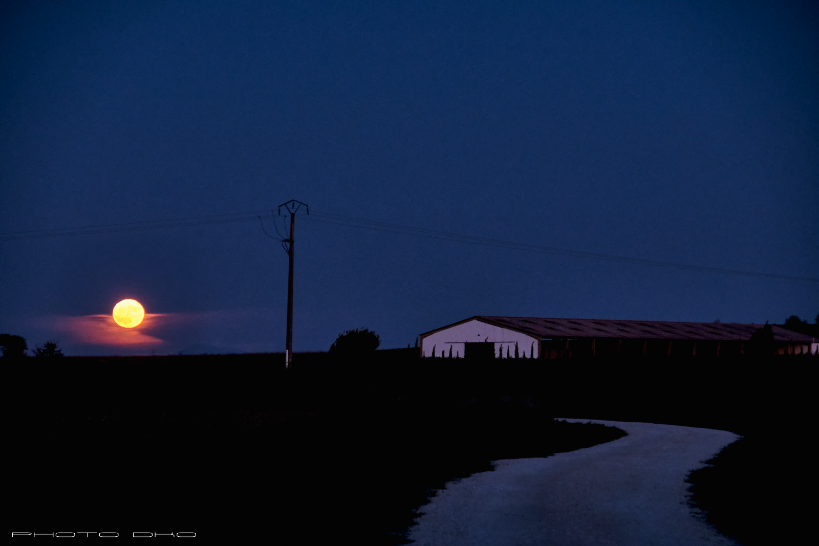 Grange au clair de lune - Moonlit barn