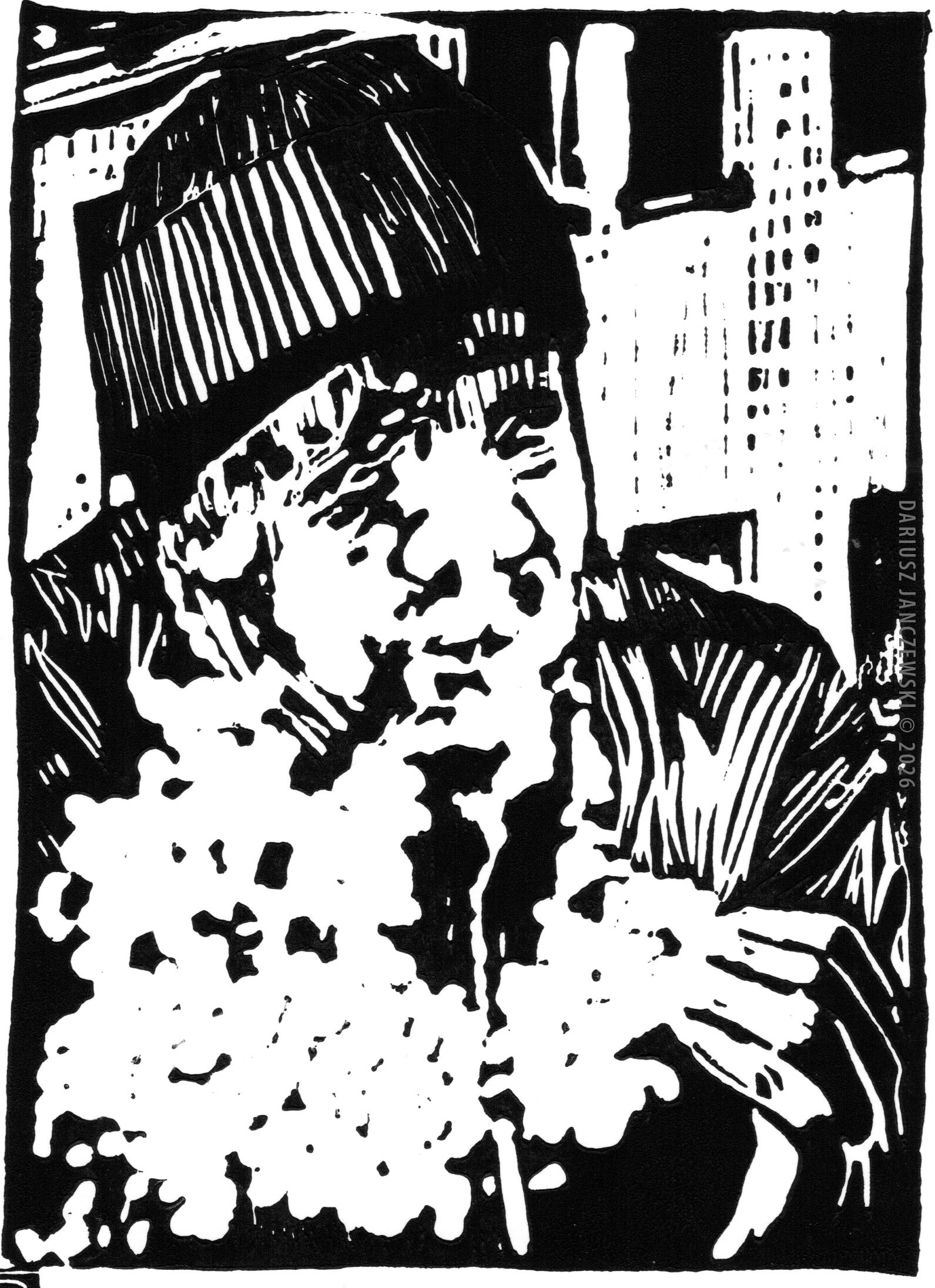 Story #8: THE RUBICON. 6”x8” Linocut. 2026