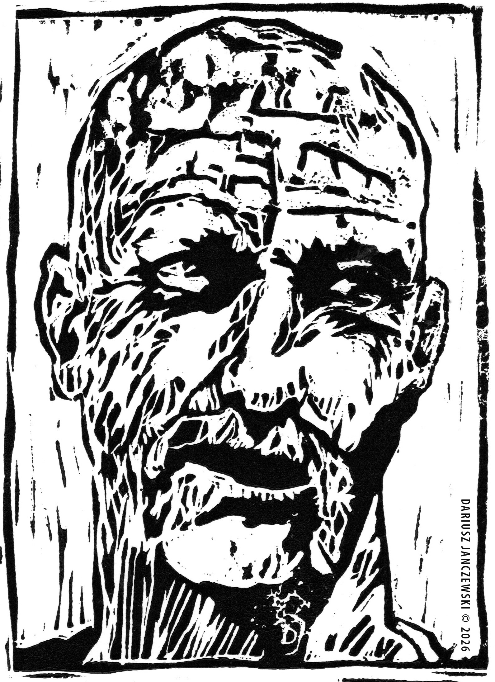 Story #13: PRIORITIES. 6”x8” Linocut. 2026