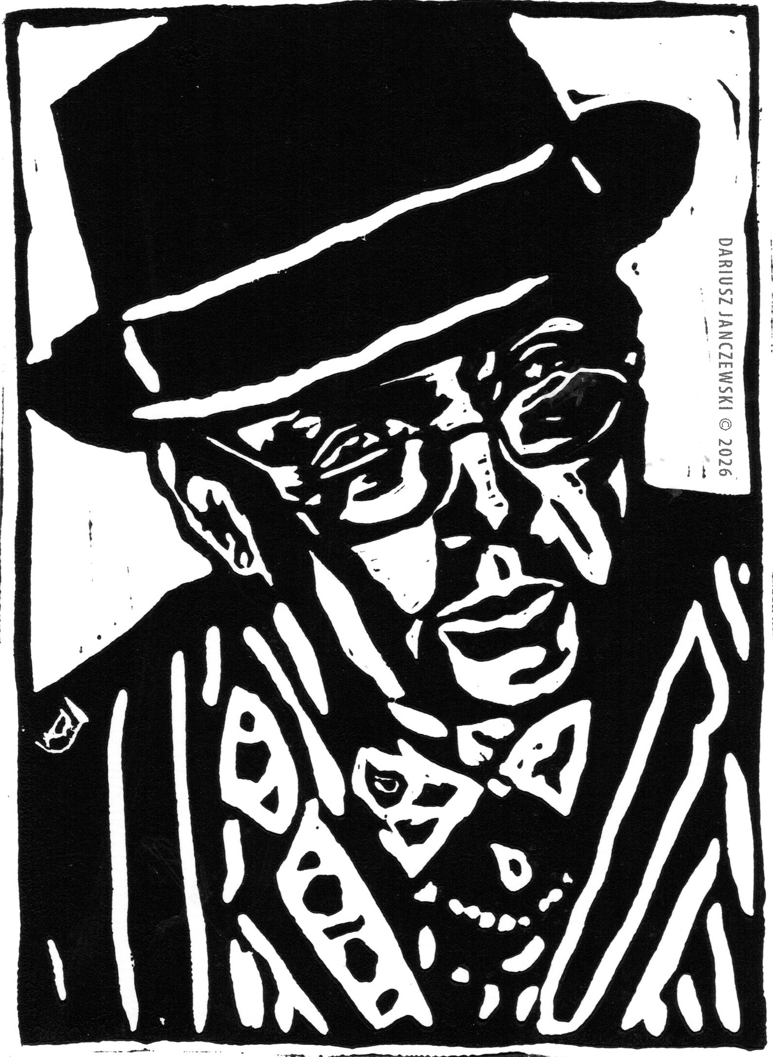 Story #18: THE ANIMAL. 6”x8” Linocut. 2026