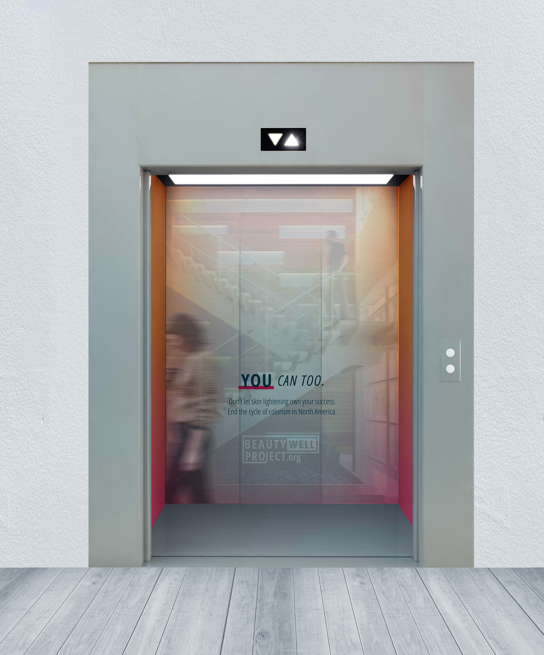 Opened Elevator with Mirror