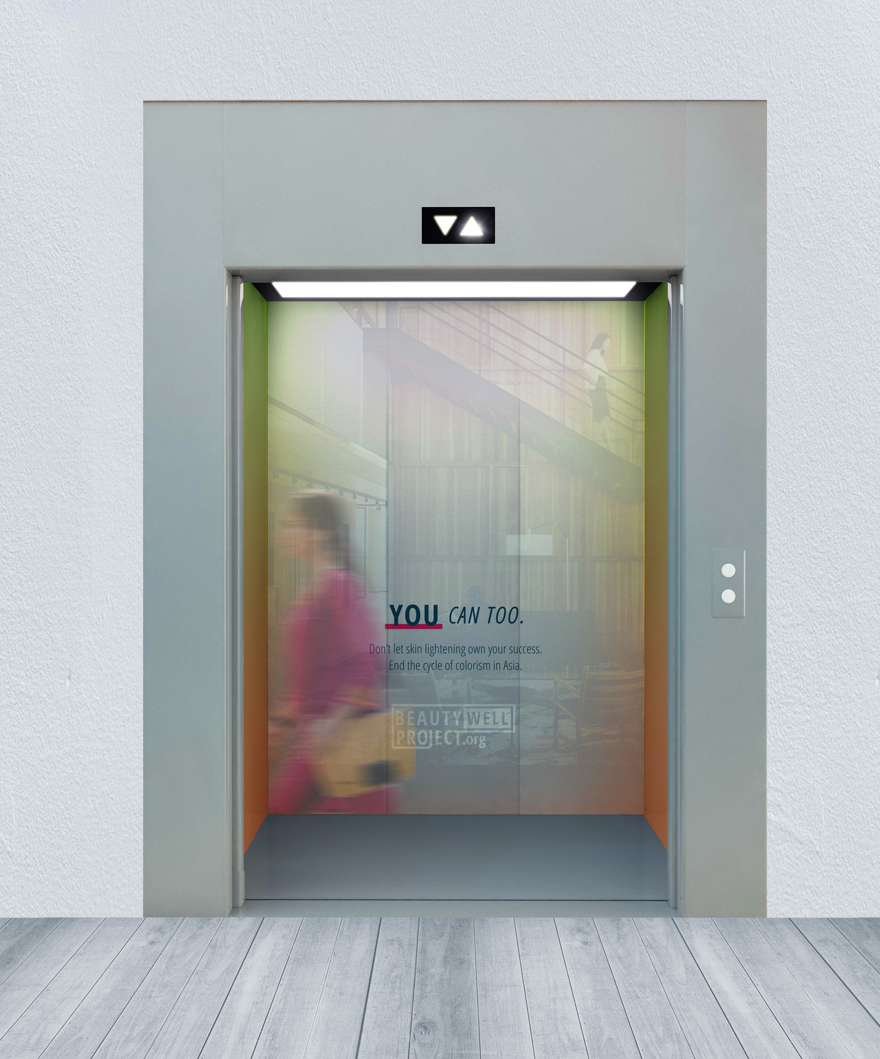Opened Elevator with Mirror