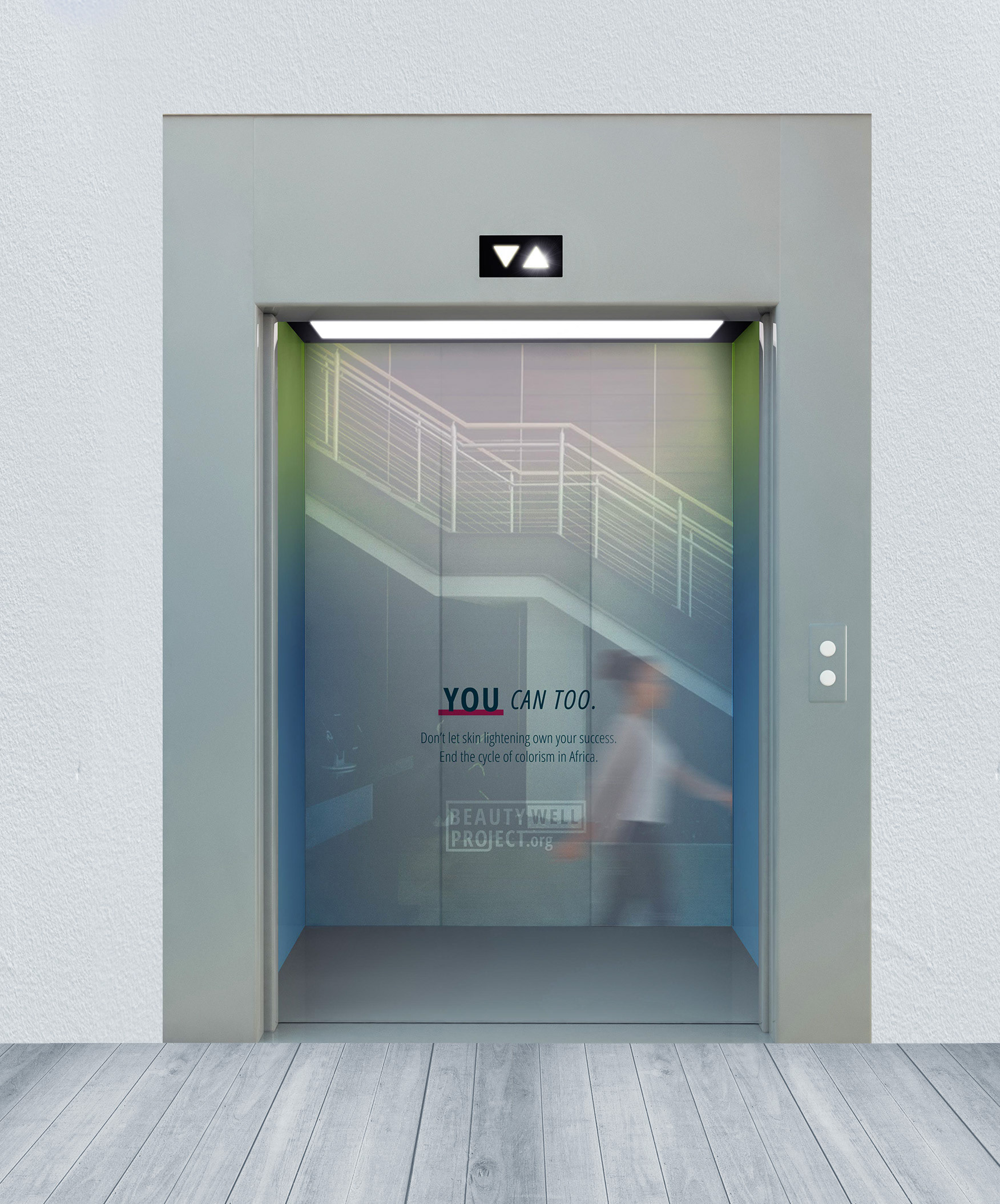 Opened Elevator with Mirror