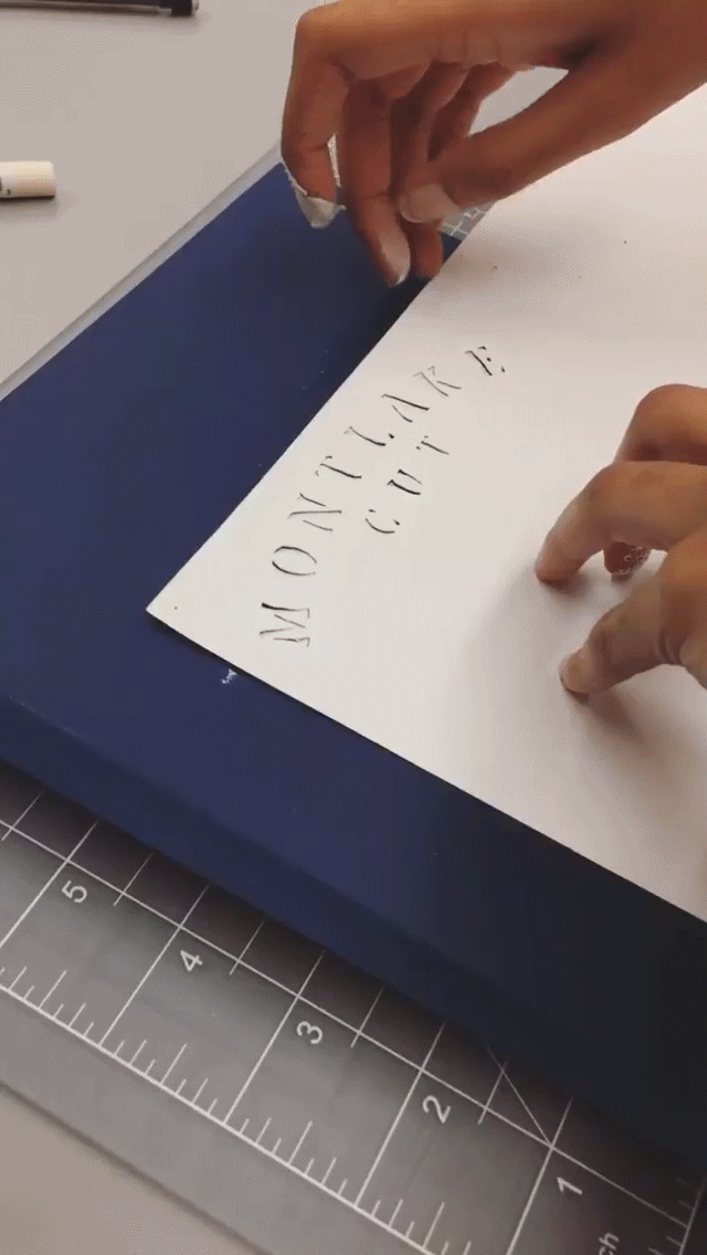 Applying Stencil to Cover