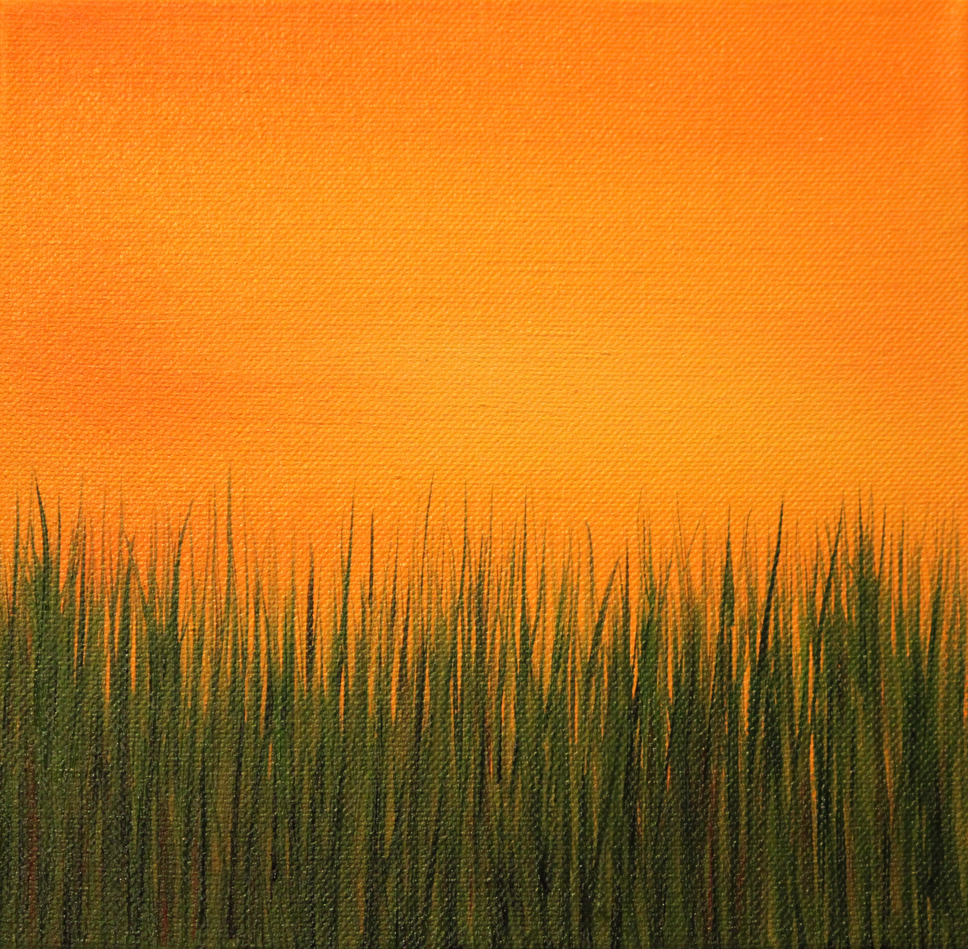 # 9 - Grasses Series 2010 (oil 8" x 8") / Private Collection, New Jersey