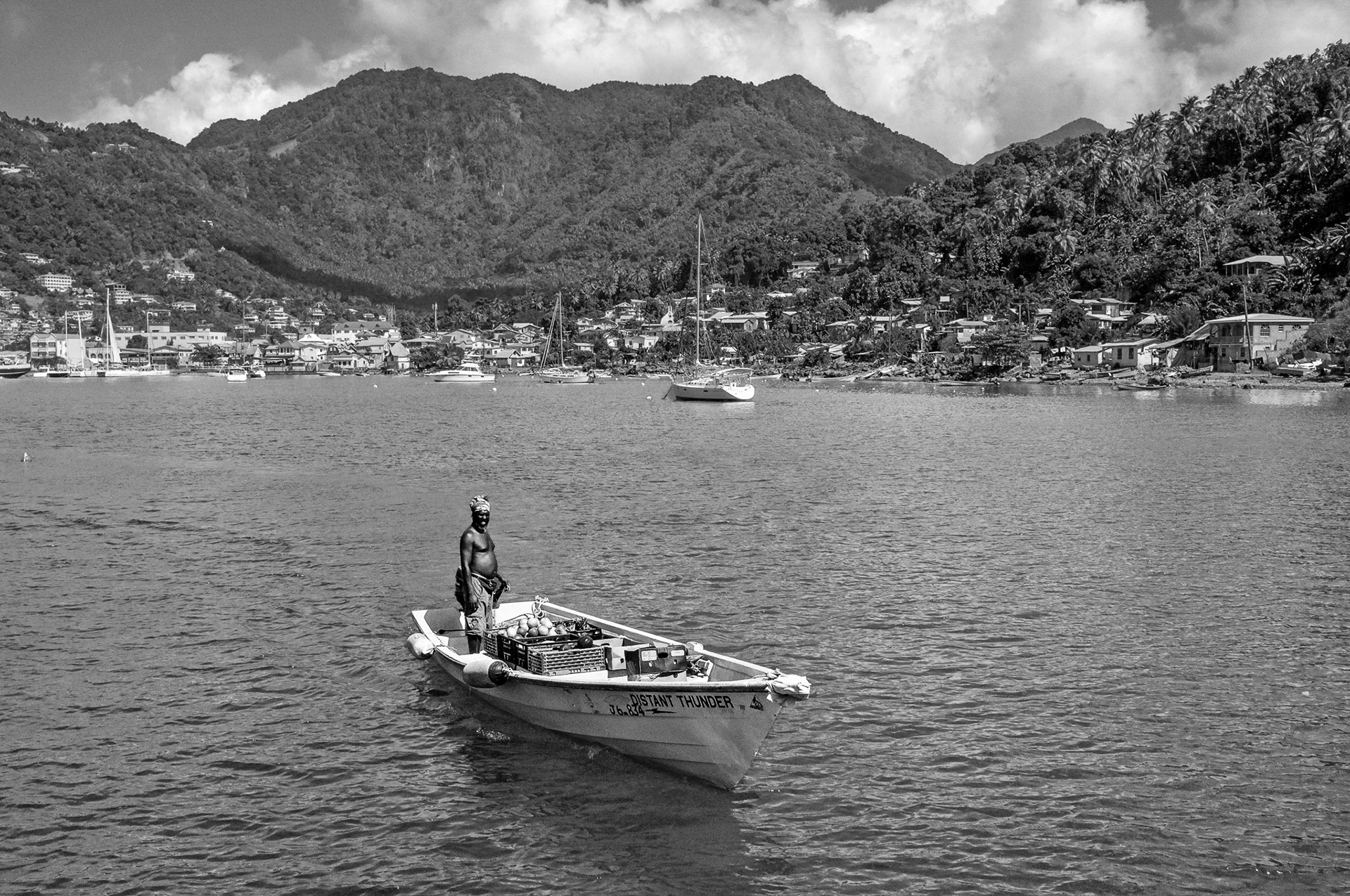 St. Lucia, Soufriere: Fruit seller