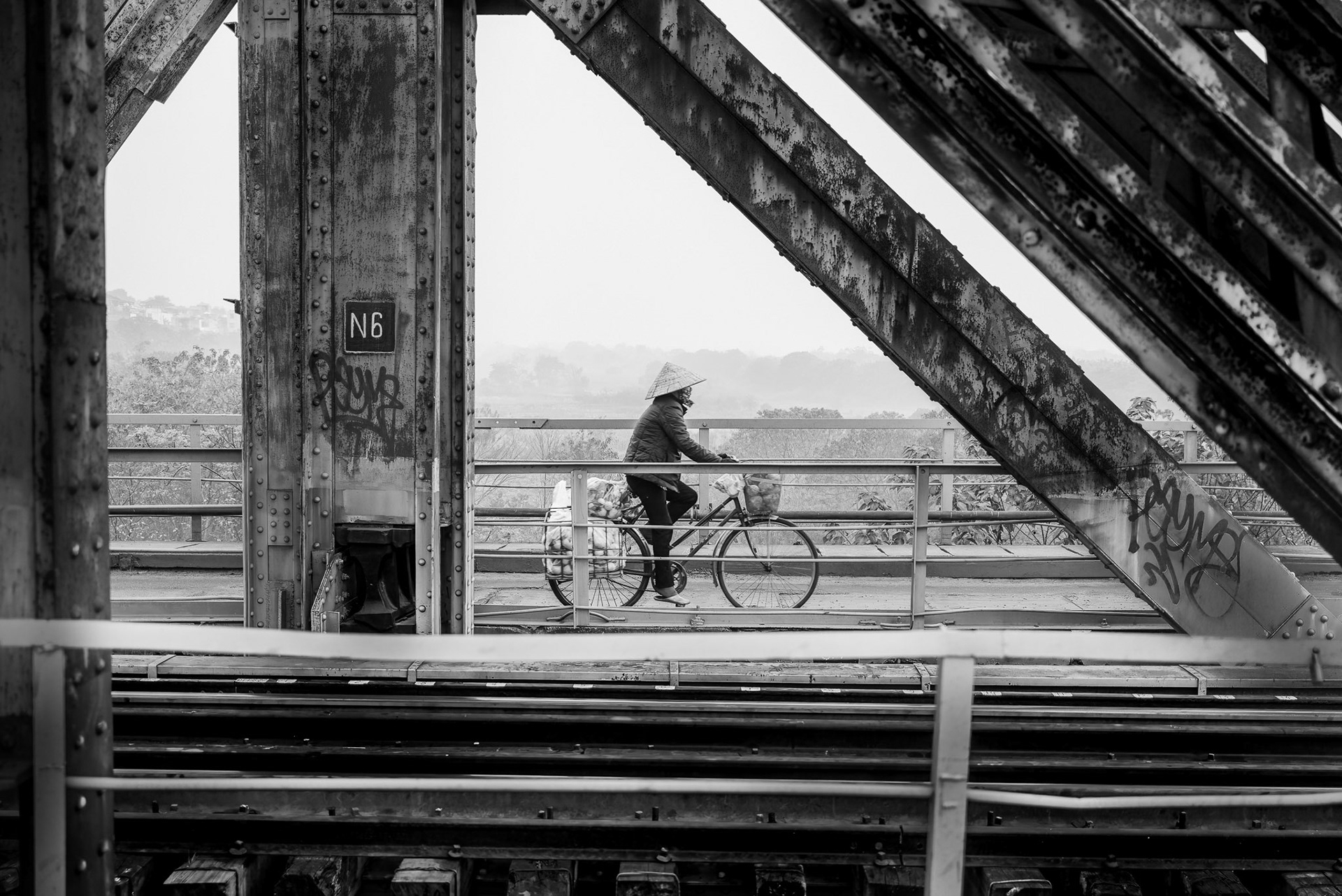 Vietnam, Hanoi. Long Bien Bridge