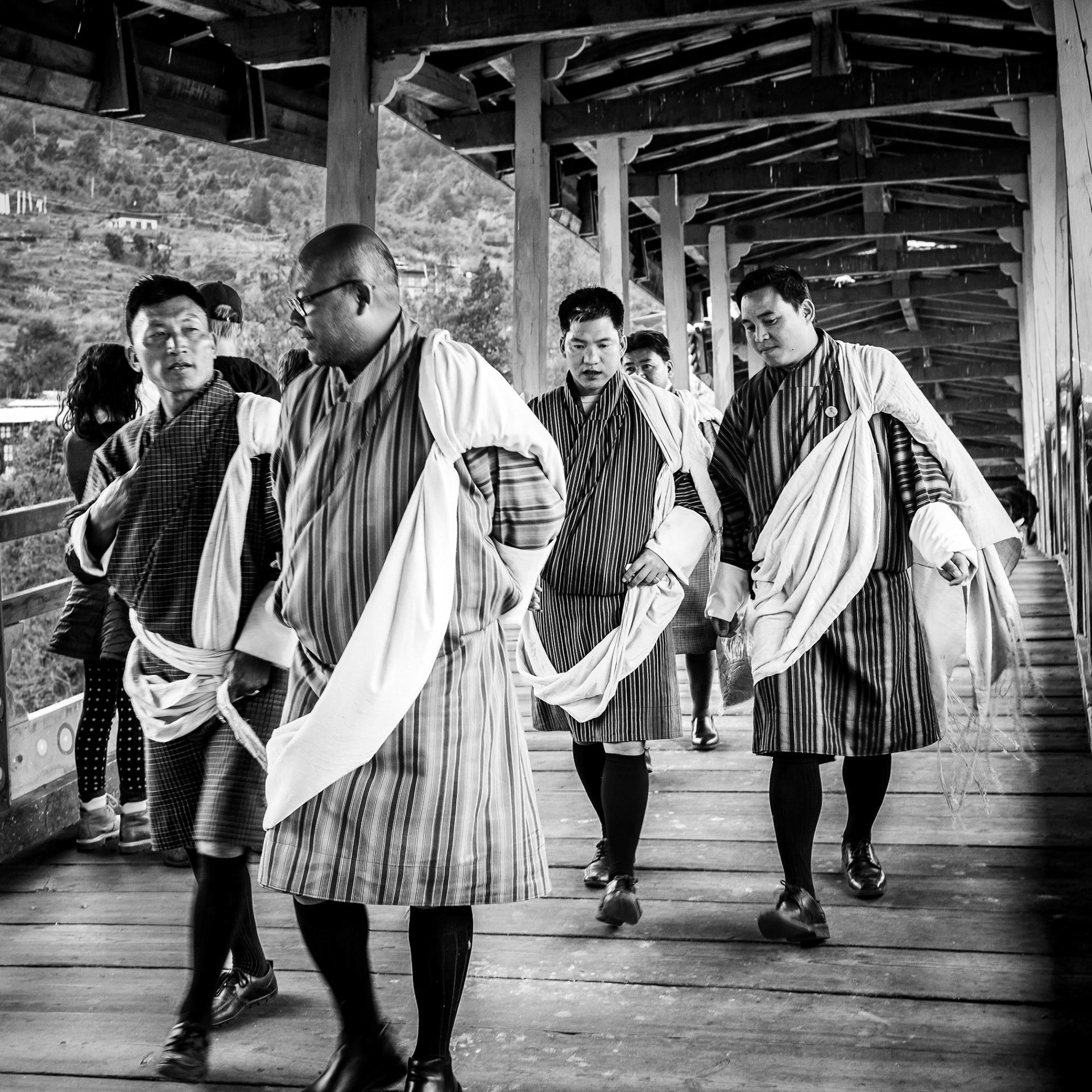 Bhutan / Punakha: Punakha Dzong covered bridge