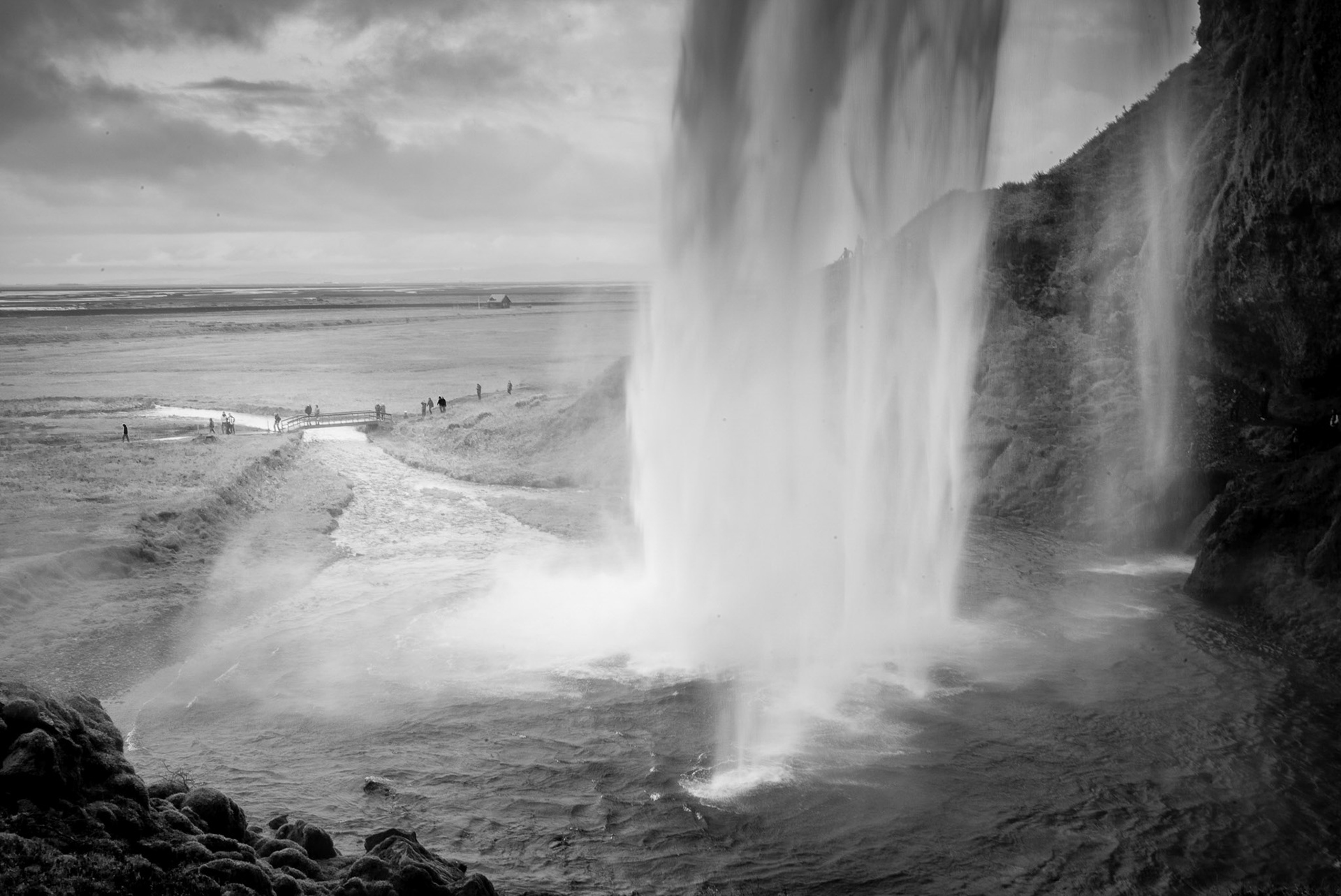 Iceland, Seljalandsfoss Waterfall