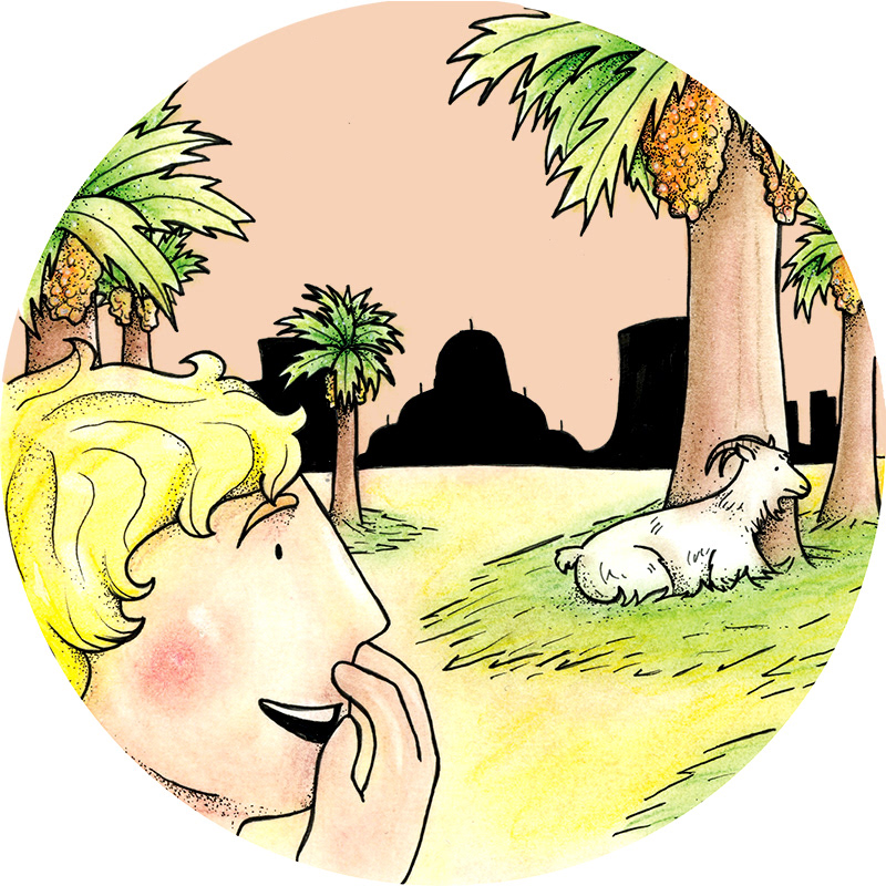 A boy is magically transported to Jerusalem