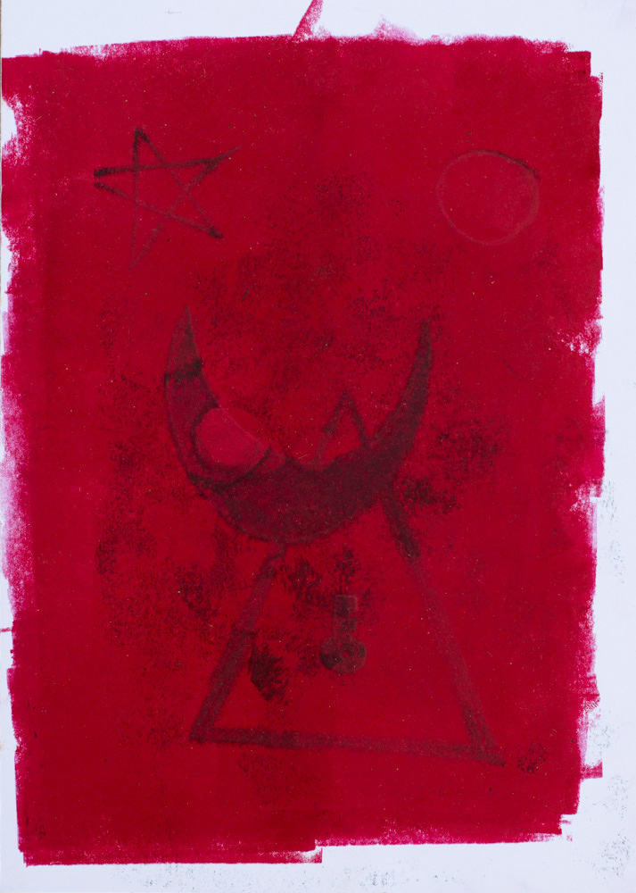 POLÍPTICO III, 2022 - Série Lunar Monotipia em papel, 1/5+P.A. 29x21cm
