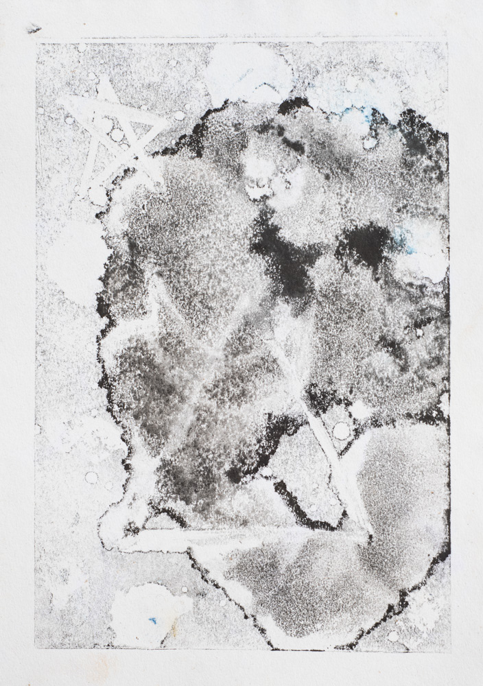POLÍPTICO II, 2022 - Série Lunar Monotipia em papel, 1/5+P.A. 29x21cm